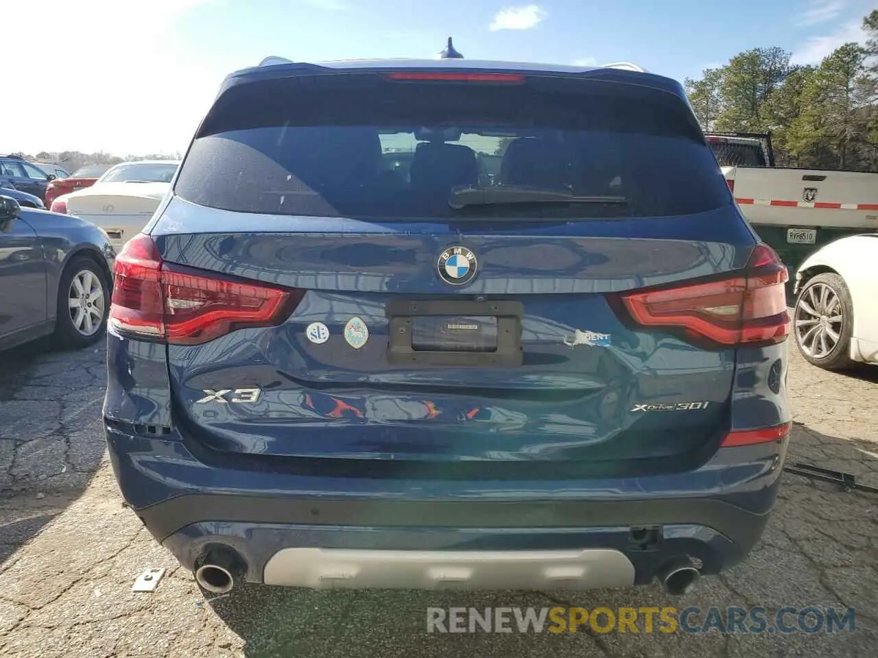 6 fotografías del automóvil dañado 5UXTY5C07L9D65002 BMW X3 2020