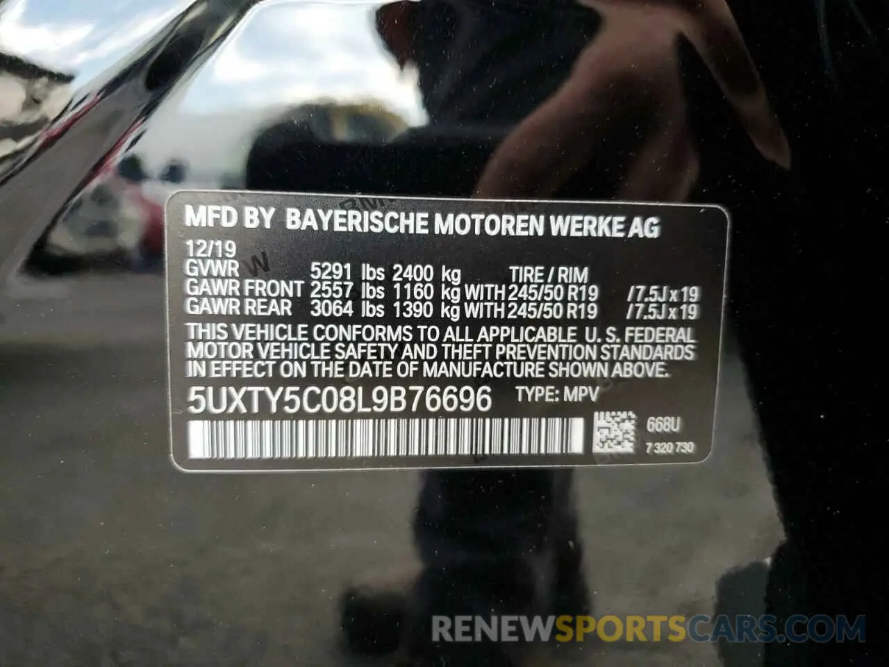 13 fotografías del automóvil dañado 5UXTY5C08L9B76696 BMW X3 2020