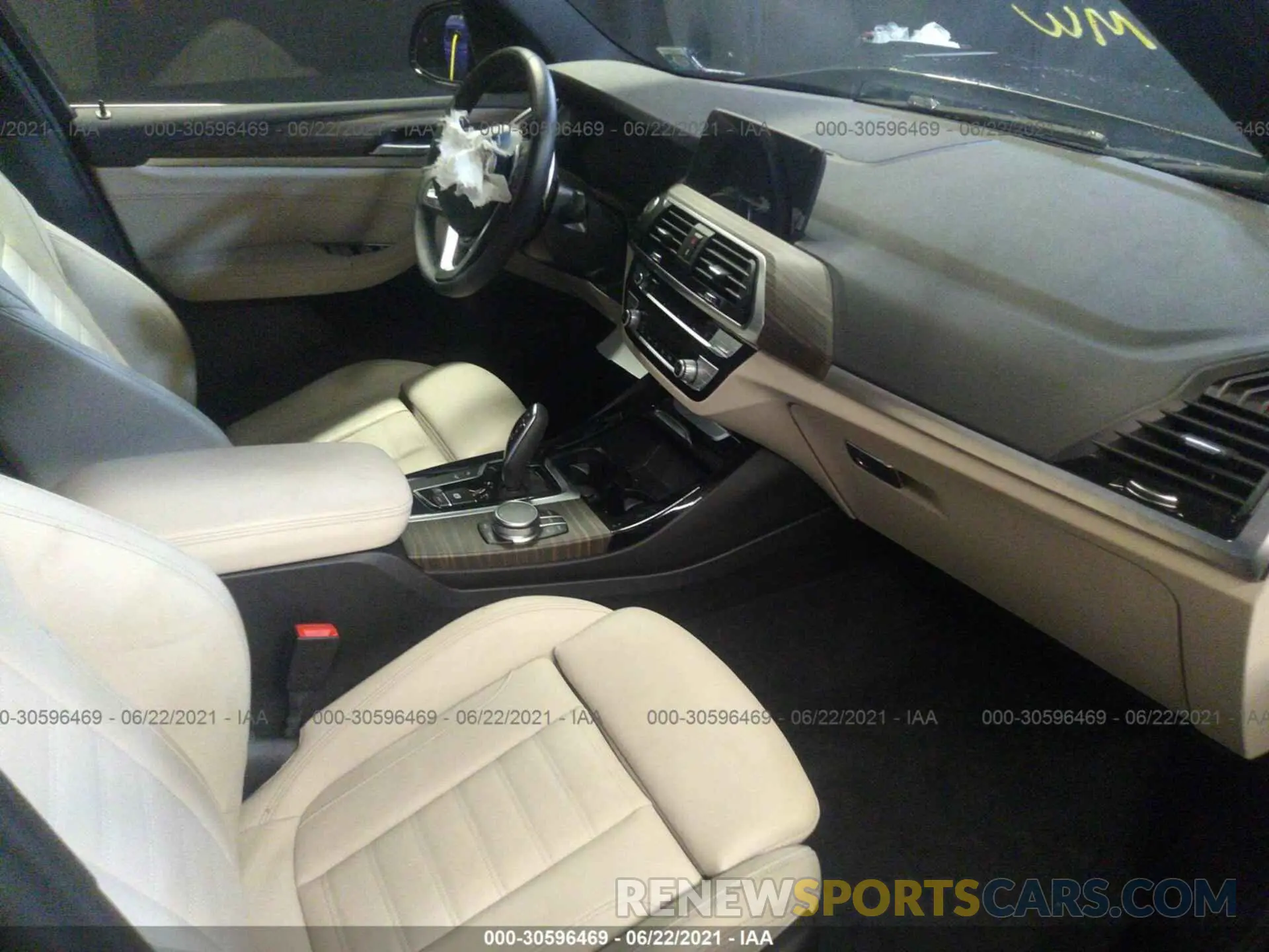 5 fotografías del automóvil dañado 5UXTY5C08L9B83860 BMW X3 2020
