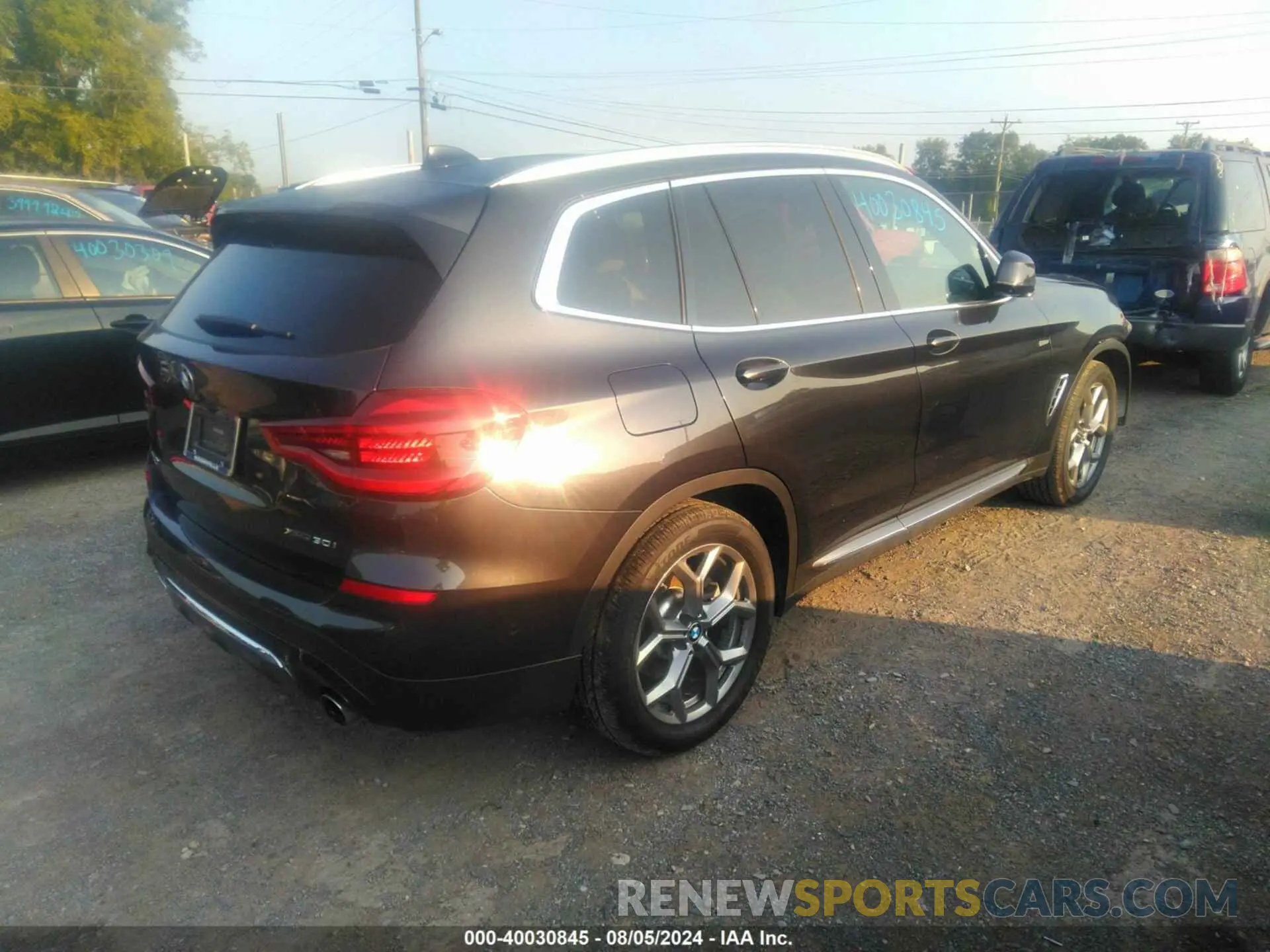 4 fotografías del automóvil dañado 5UXTY5C09L9D66653 BMW X3 2020