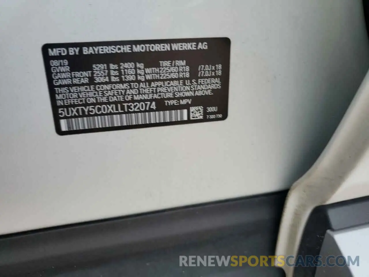 12 fotografías del automóvil dañado 5UXTY5C0XLLT32074 BMW X3 2020