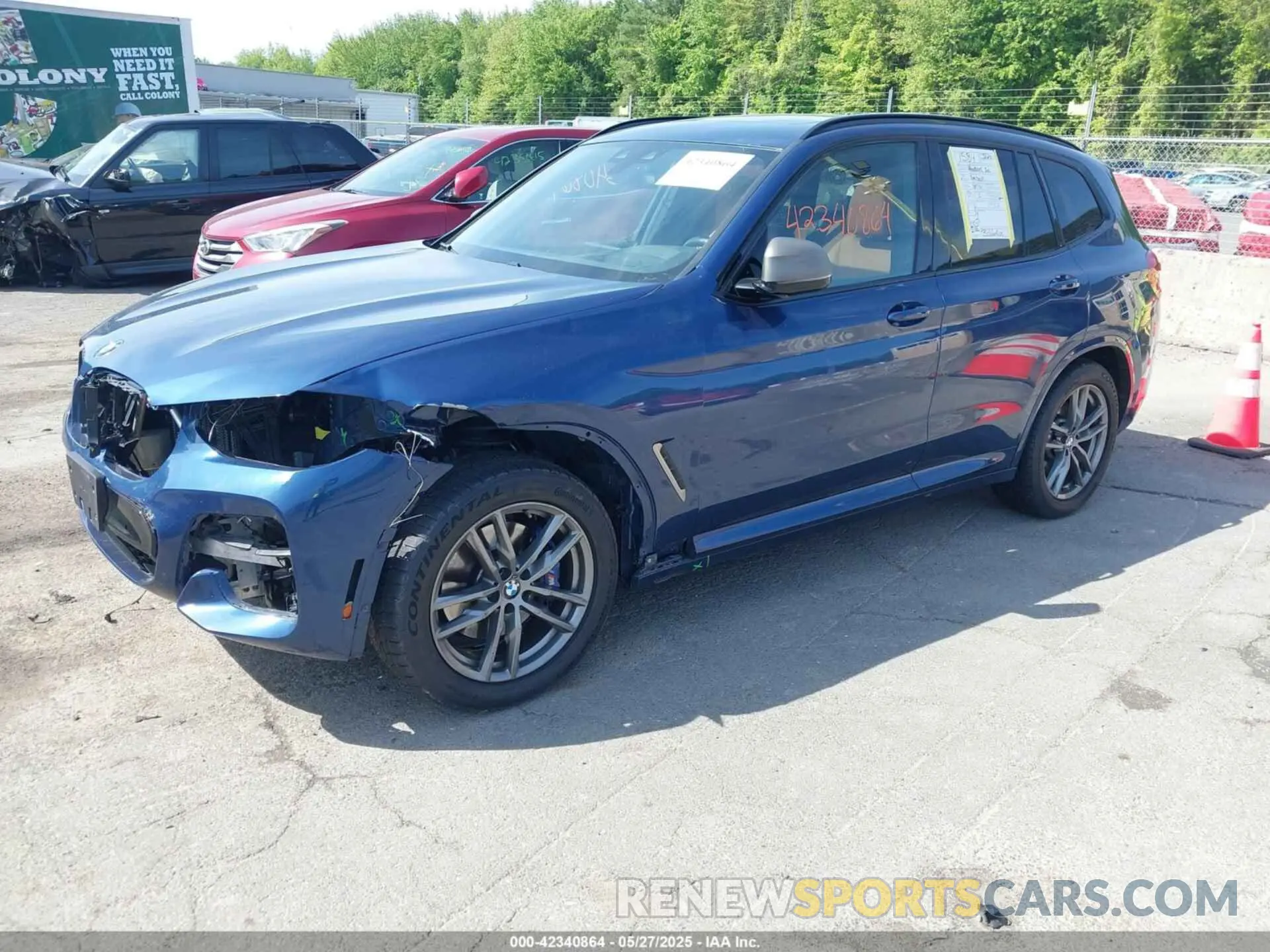 2 fotografías del automóvil dañado 5UXTY9C00L9B77025 BMW X3 2020