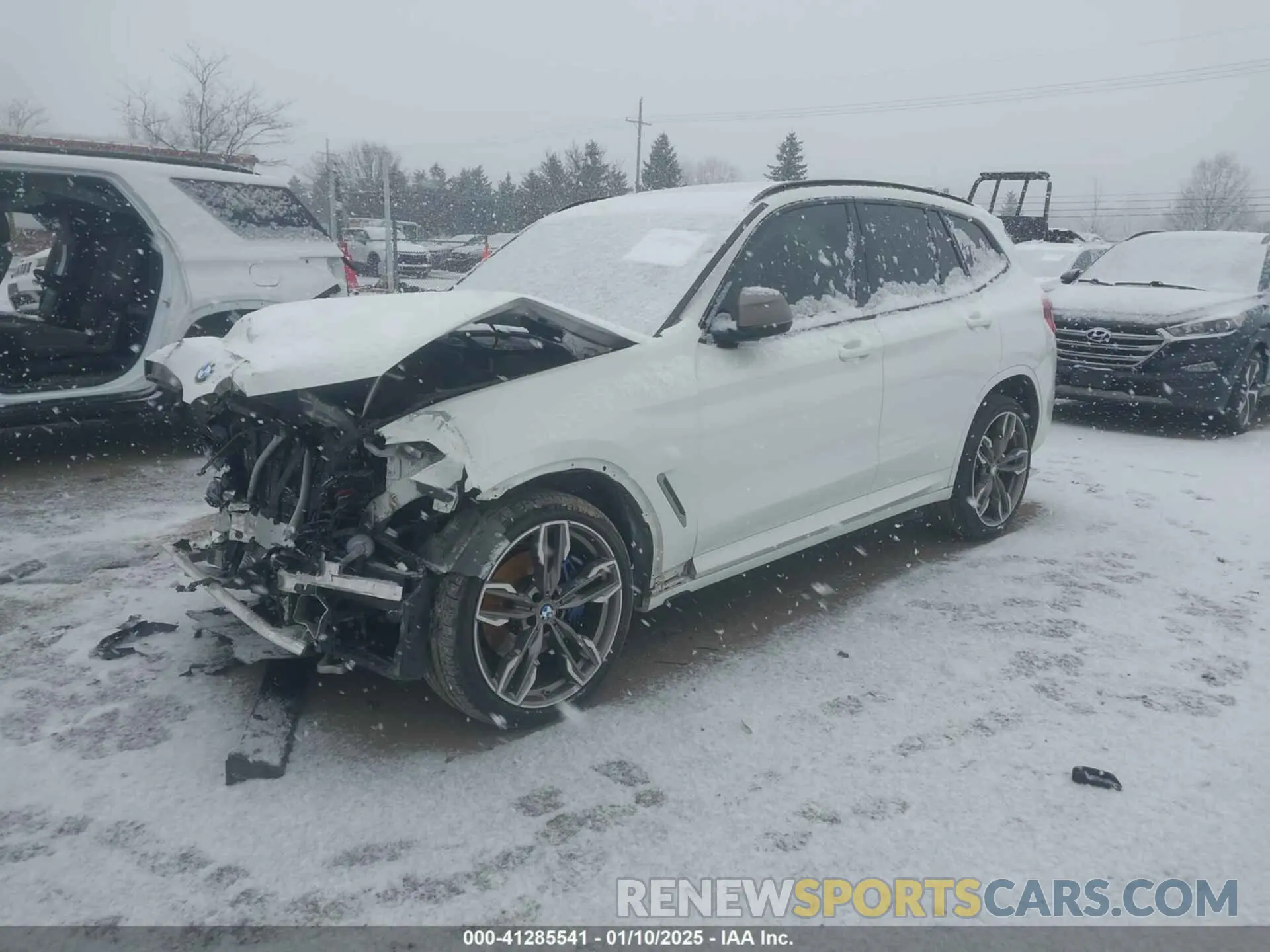 2 fotografías del automóvil dañado 5UXTY9C02L9C16309 BMW X3 2020