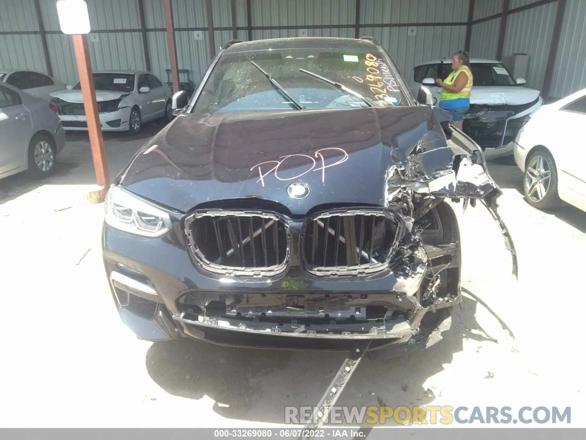 6 fotografías del automóvil dañado 5UXTY9C07L9C84606 BMW X3 2020