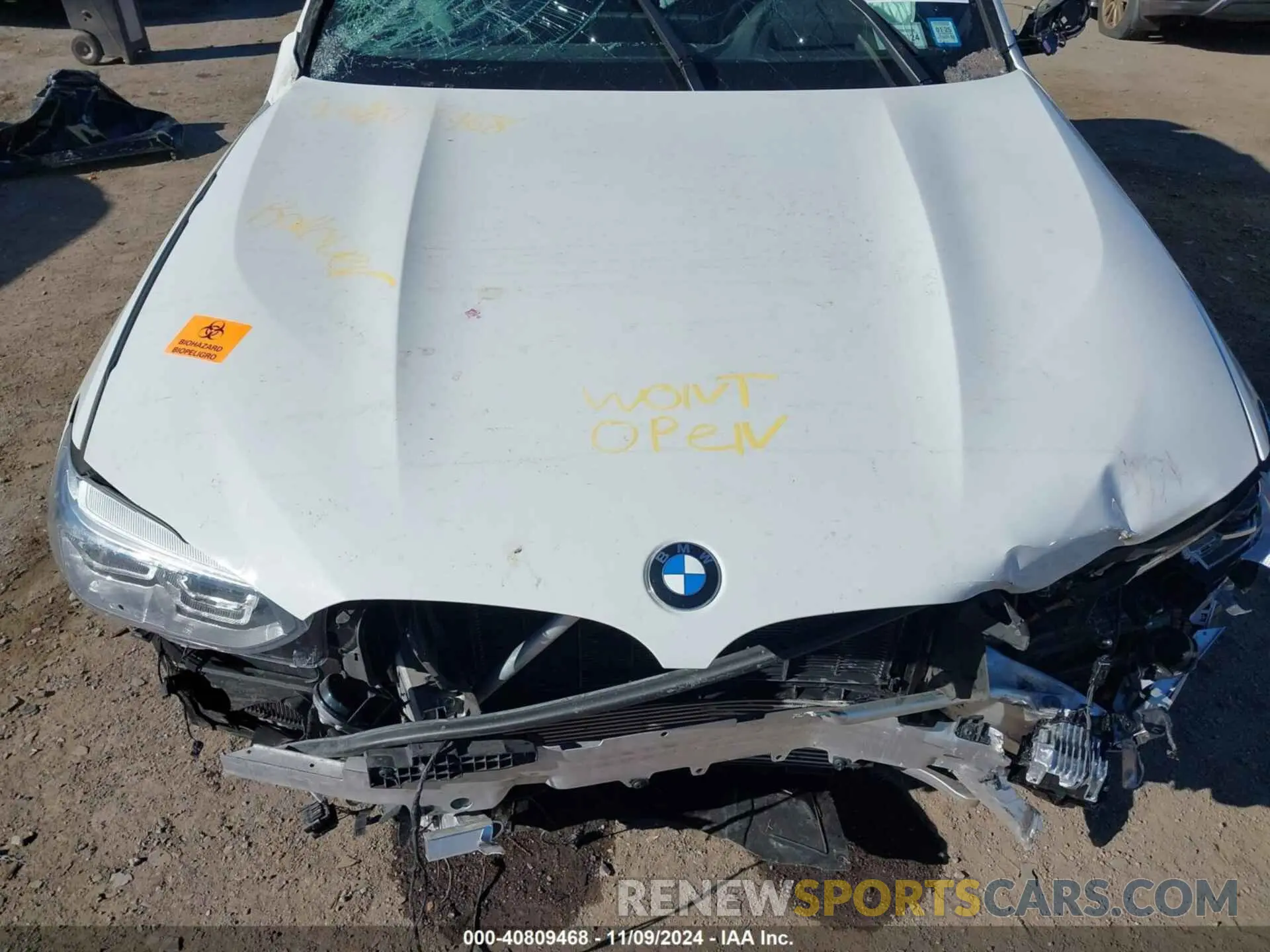 10 fotografías del automóvil dañado 5UXTY9C07LL304627 BMW X3 2020