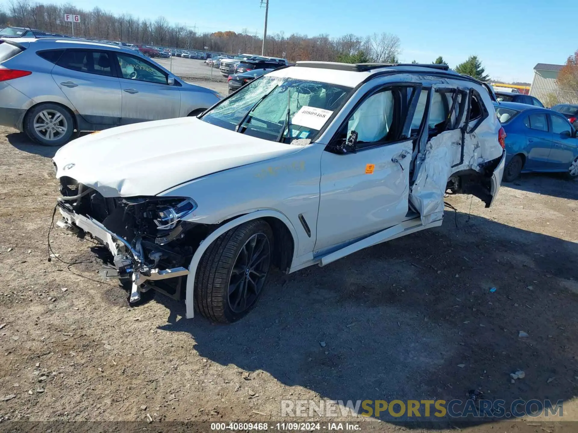 2 fotografías del automóvil dañado 5UXTY9C07LL304627 BMW X3 2020