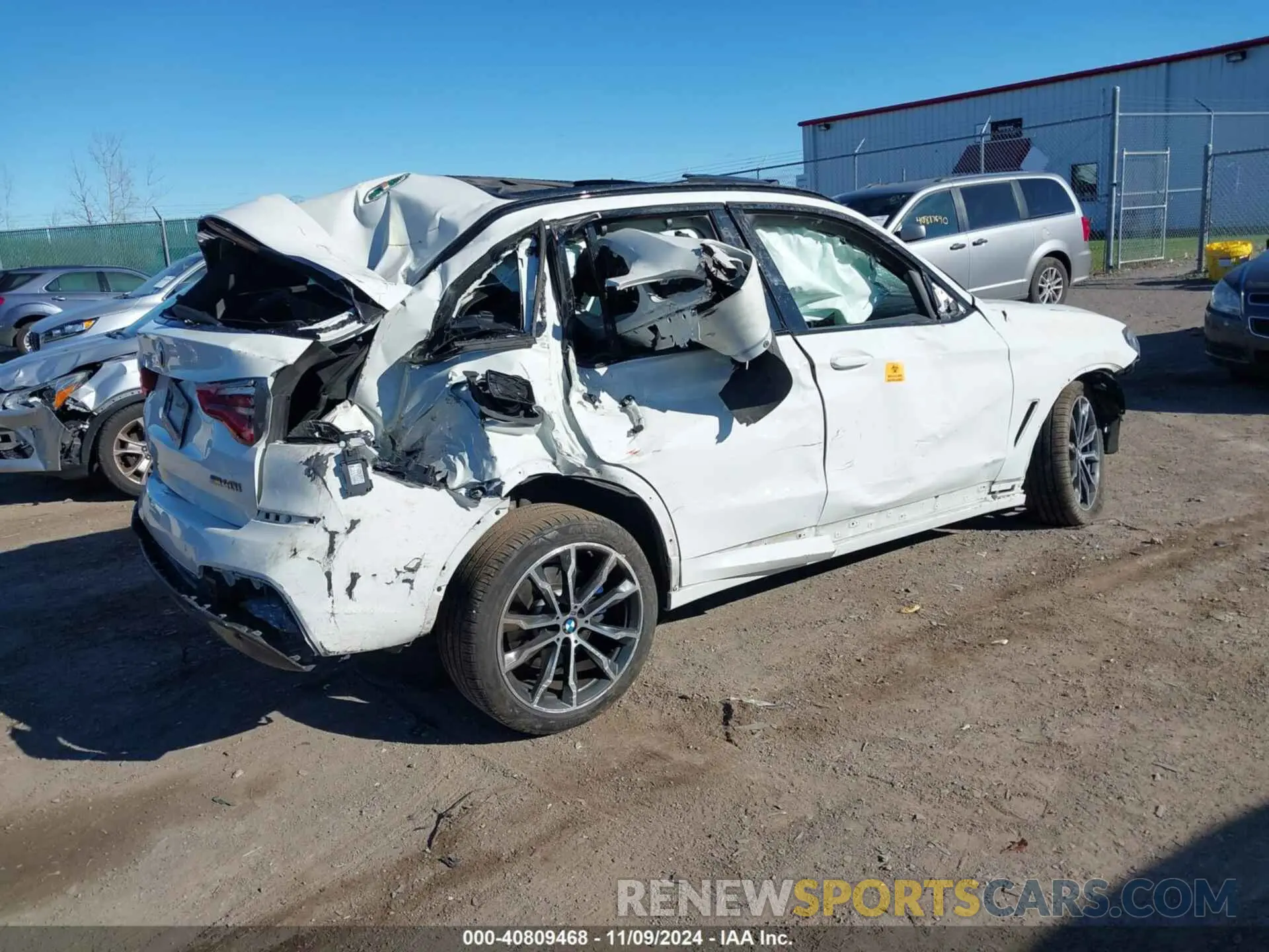 4 fotografías del automóvil dañado 5UXTY9C07LL304627 BMW X3 2020