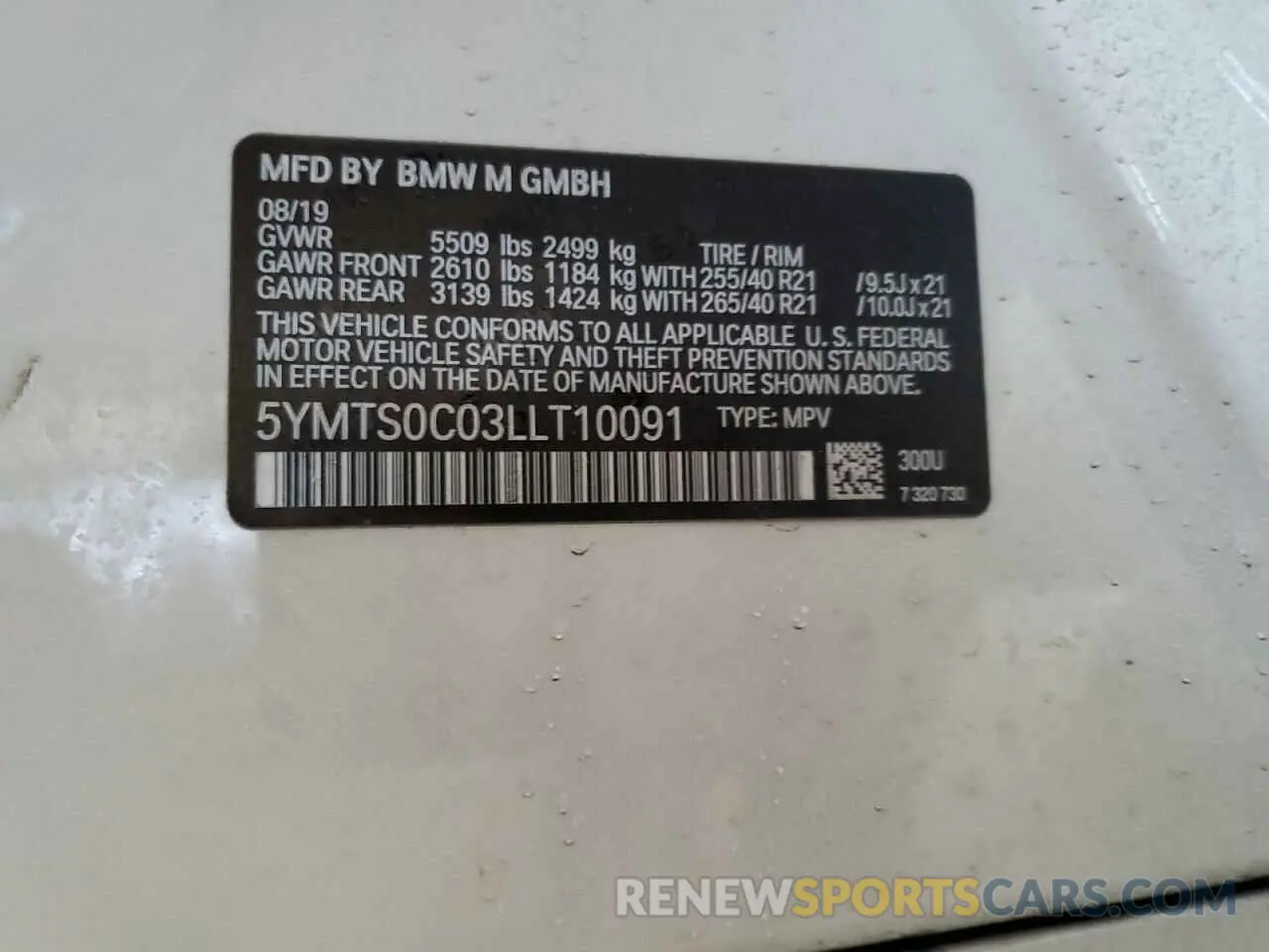 13 fotografías del automóvil dañado 5YMTS0C03LLT10091 BMW X3 2020