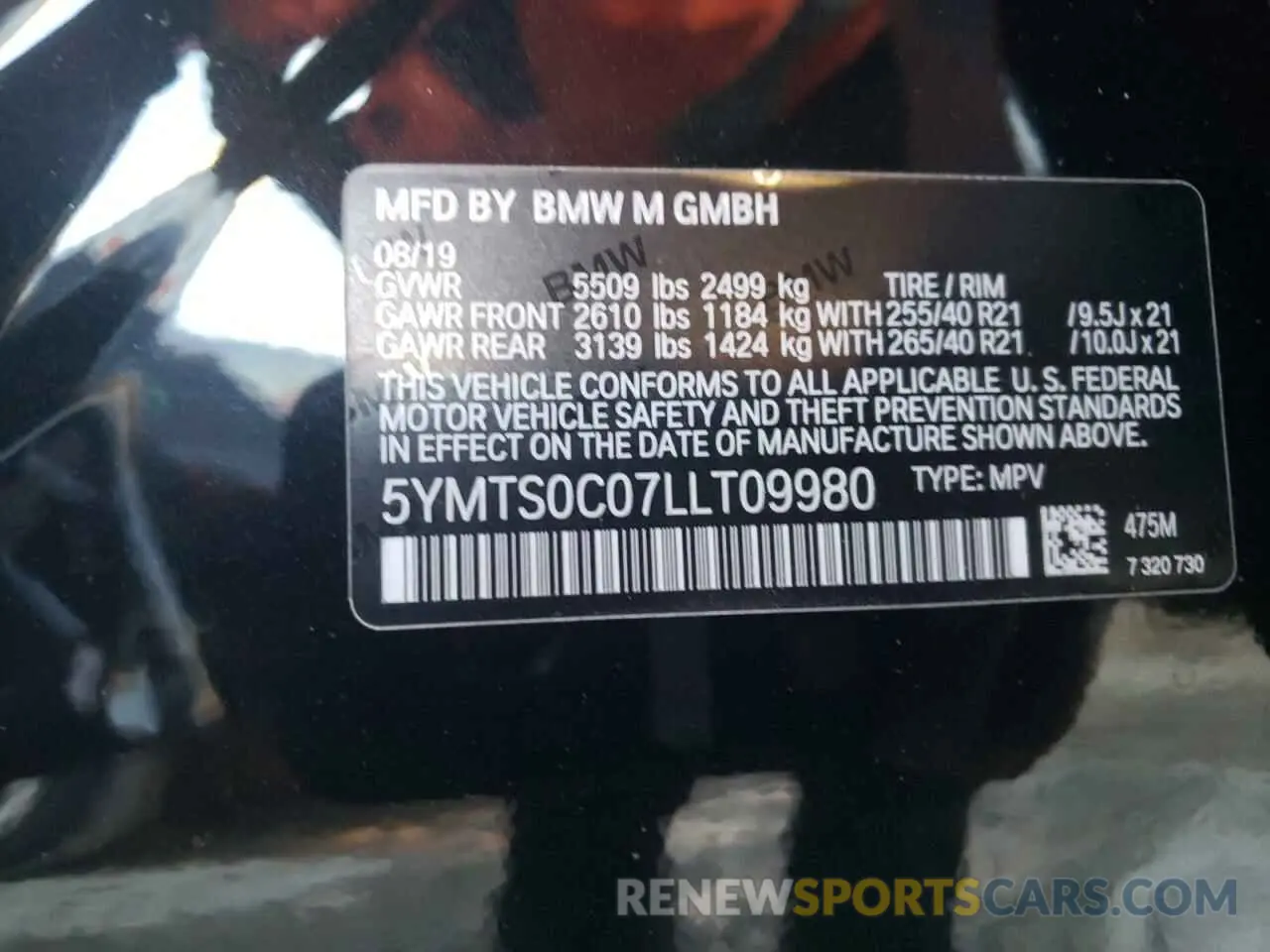 13 fotografías del automóvil dañado 5YMTS0C07LLT09980 BMW X3 2020