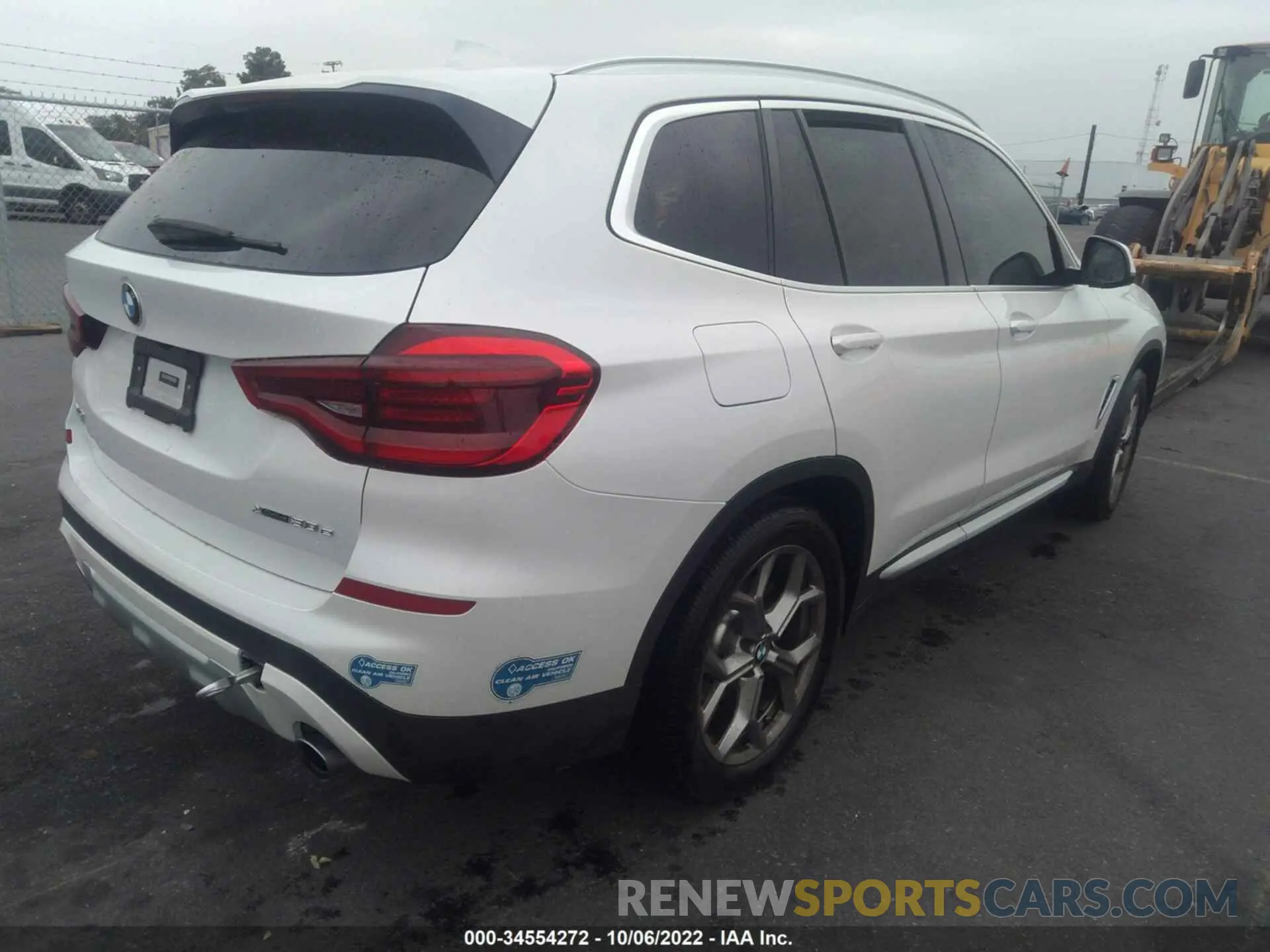 4 fotografías del automóvil dañado 5UXTS1C00M9D75415 BMW X3 2021