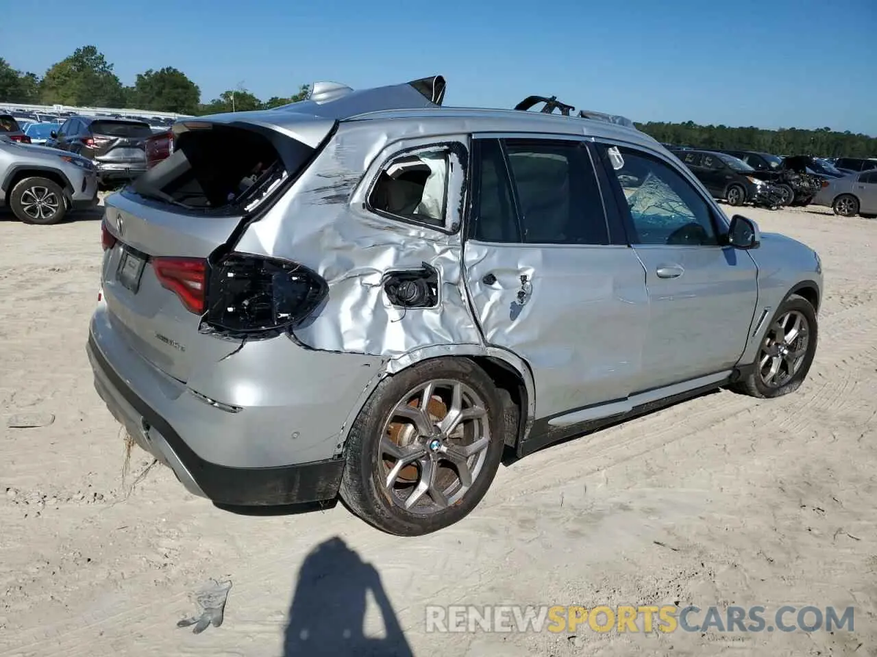 3 fotografías del automóvil dañado 5UXTS1C00M9E14570 BMW X3 2021