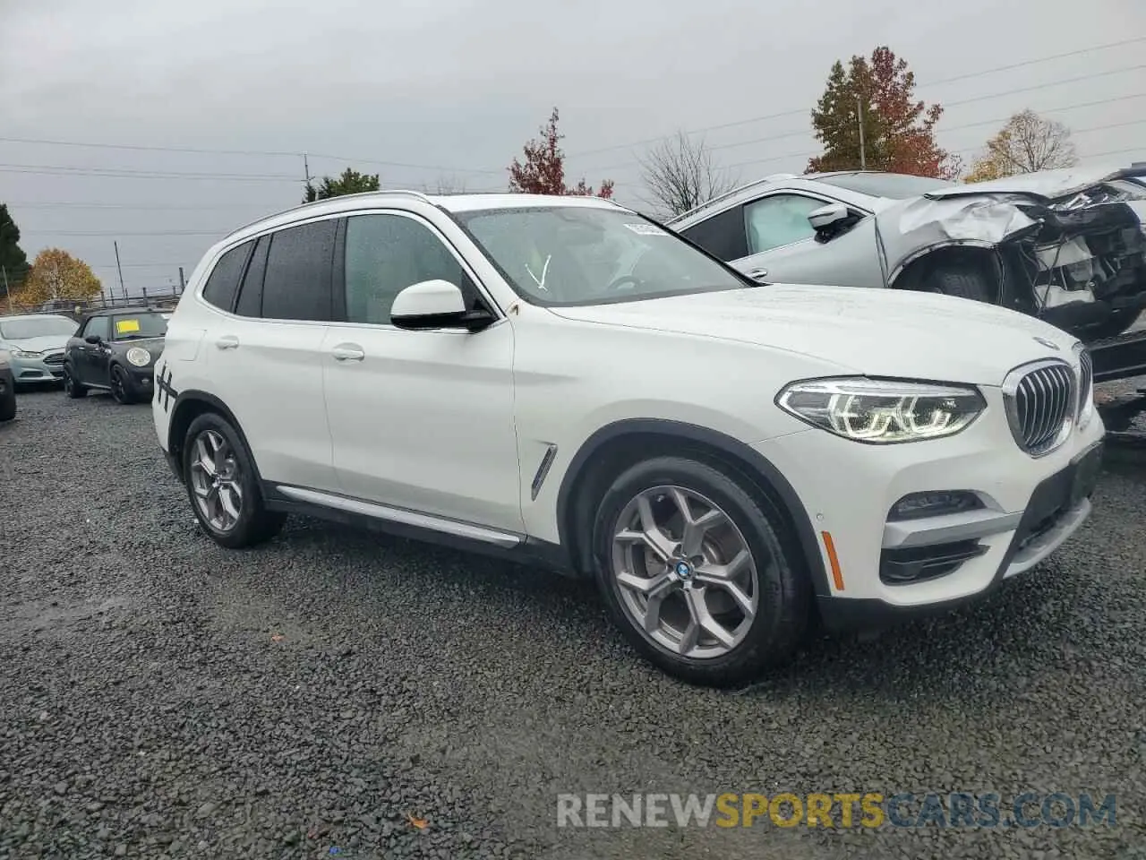 4 fotografías del automóvil dañado 5UXTS1C00M9F41691 BMW X3 2021