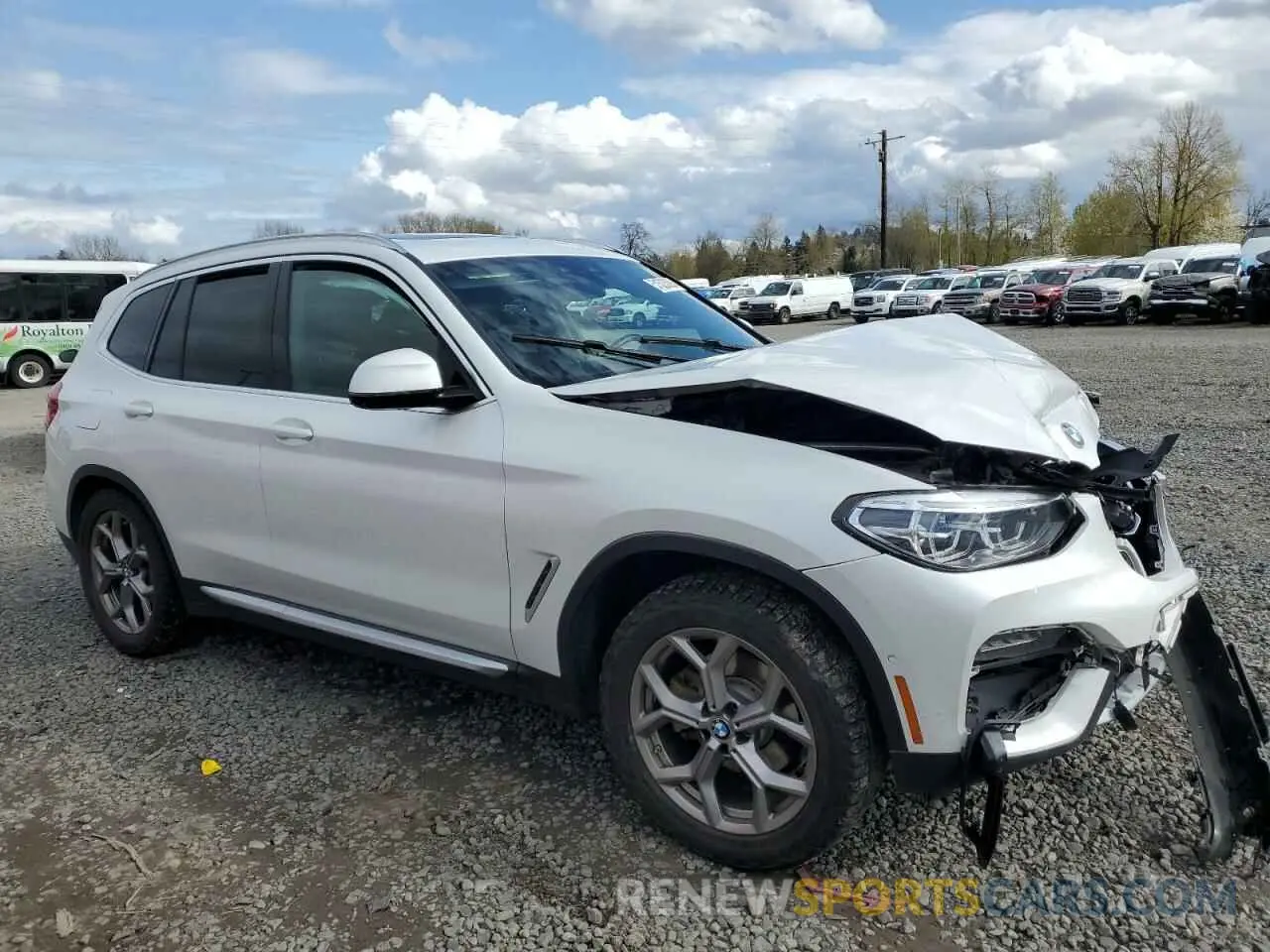 4 fotografías del automóvil dañado 5UXTS1C05M9G91134 BMW X3 2021