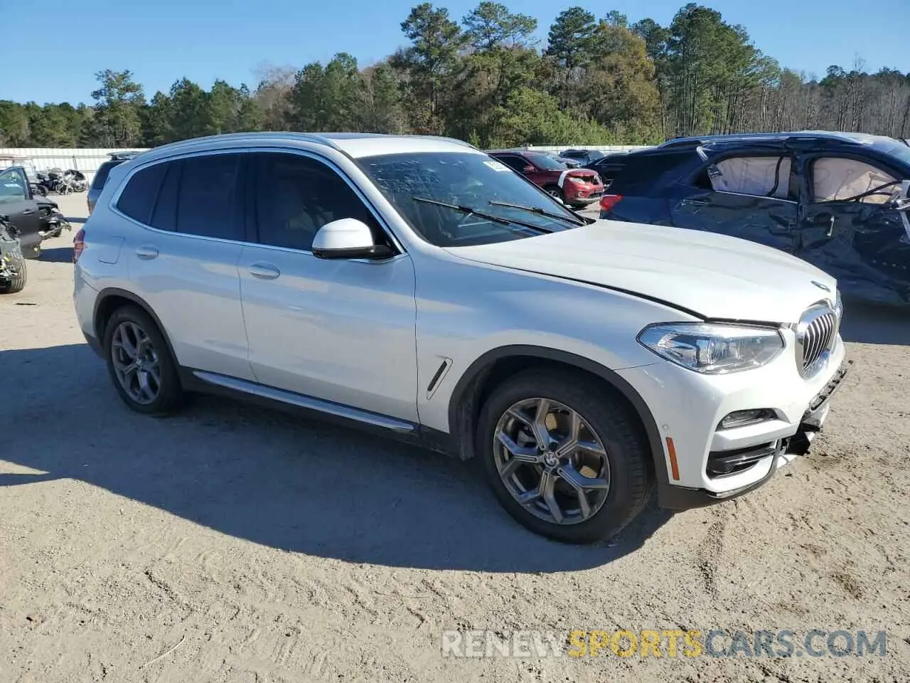 4 fotografías del automóvil dañado 5UXTS1C08M9F70355 BMW X3 2021