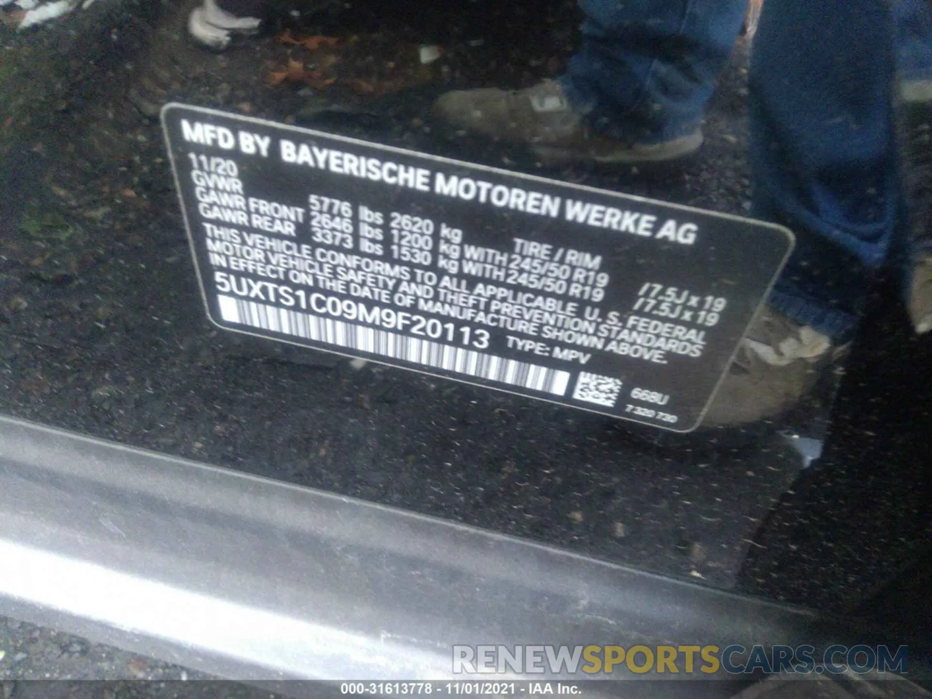 9 fotografías del automóvil dañado 5UXTS1C09M9F20113 BMW X3 2021