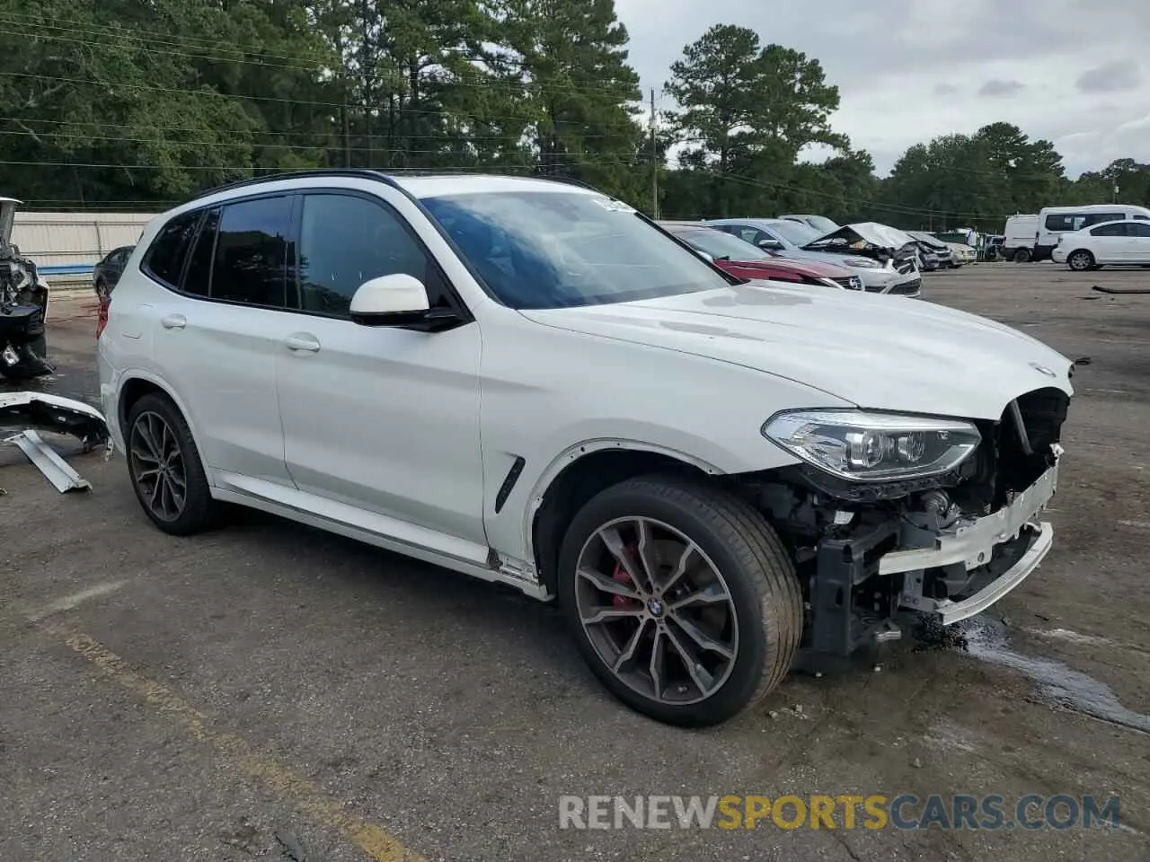 4 fotografías del automóvil dañado 5UXTY3C00M9F53978 BMW X3 2021
