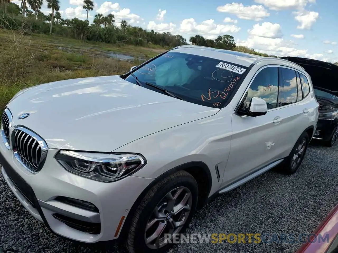 2 fotografías del automóvil dañado 5UXTY3C00M9F91193 BMW X3 2021