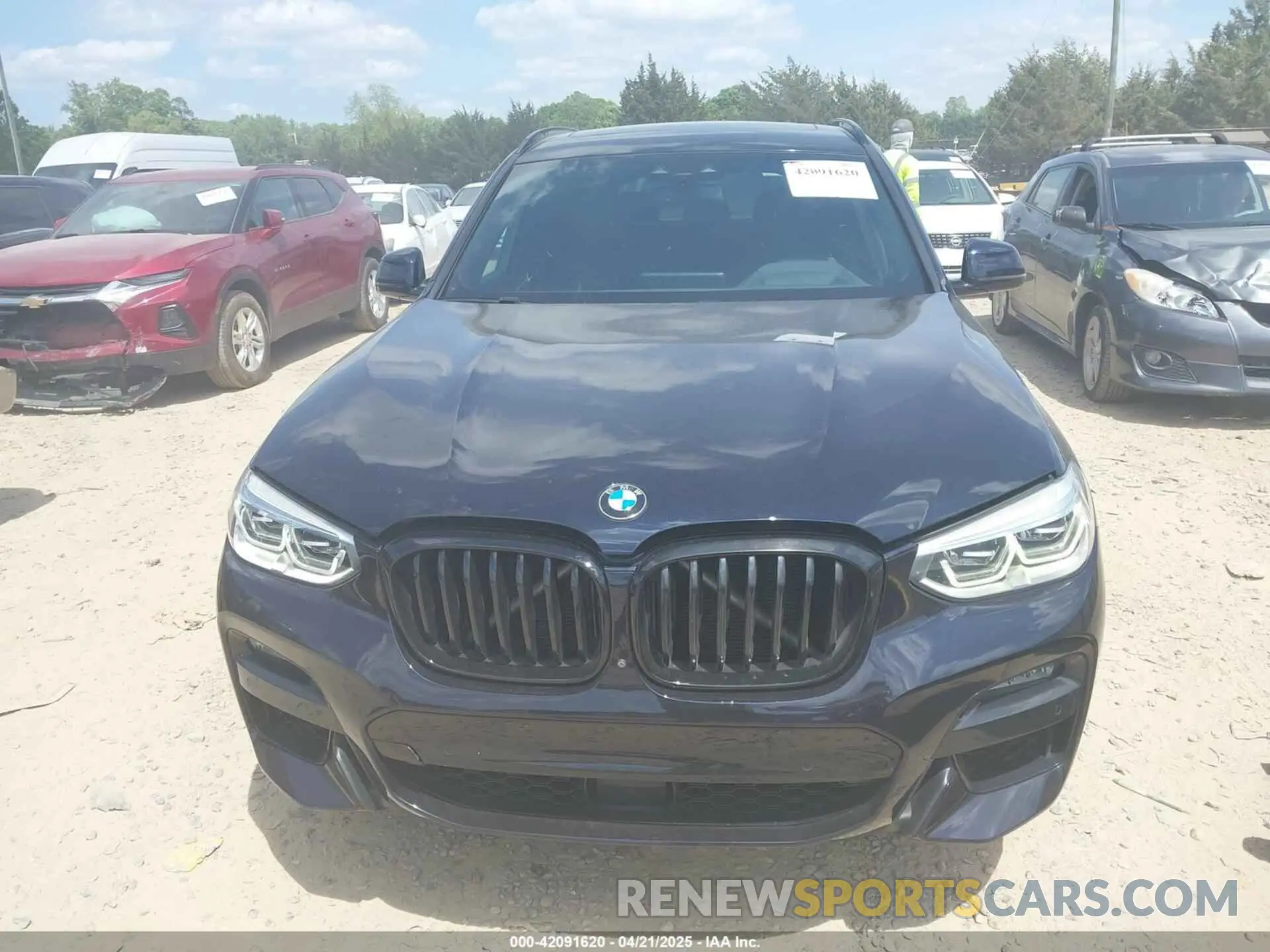 12 fotografías del automóvil dañado 5UXTY3C00M9G01706 BMW X3 2021