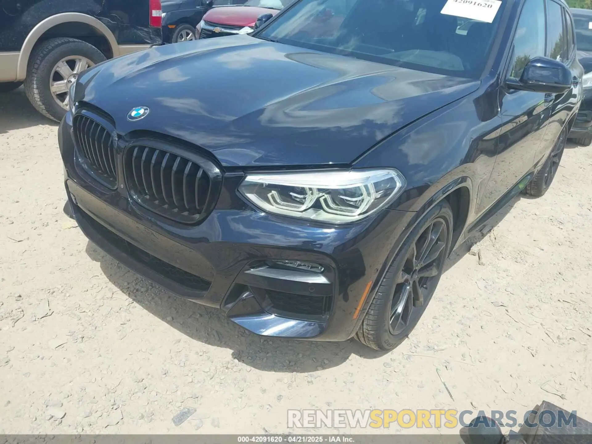 2 fotografías del automóvil dañado 5UXTY3C00M9G01706 BMW X3 2021