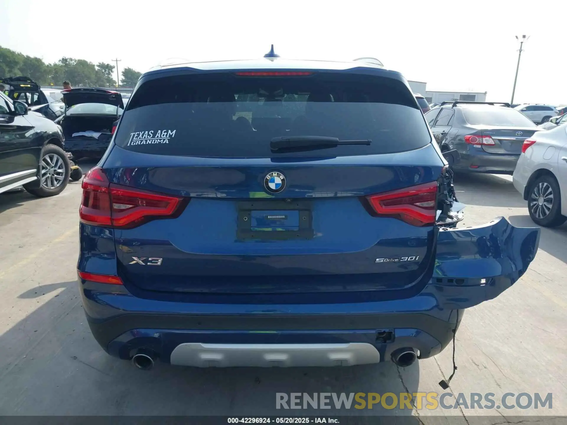18 fotografías del automóvil dañado 5UXTY3C01M9F26580 BMW X3 2021