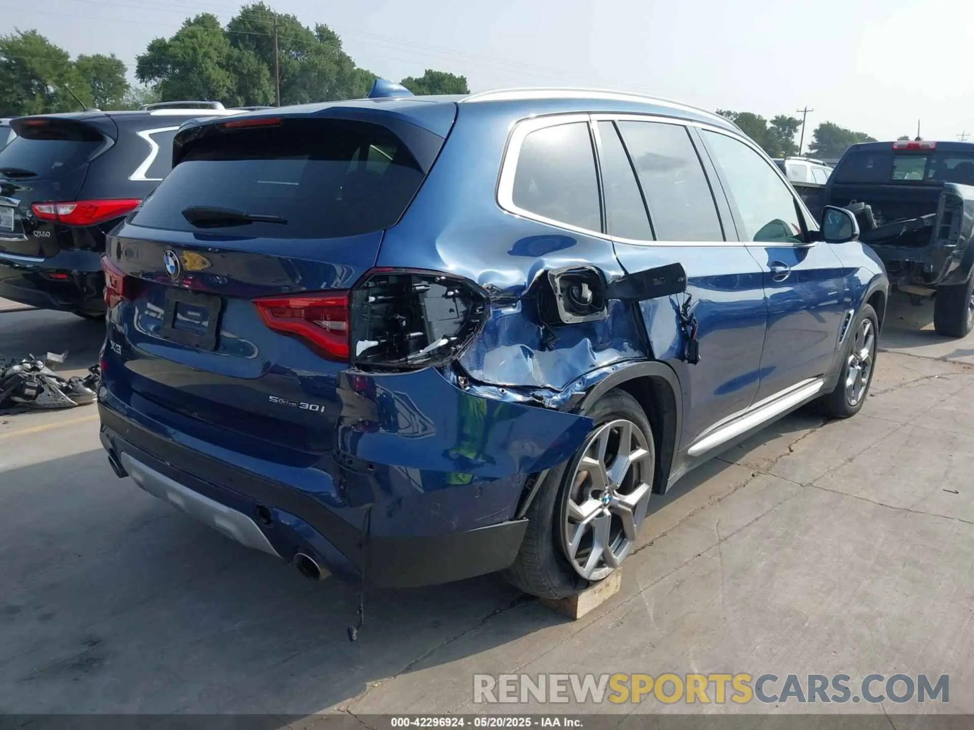 4 fotografías del automóvil dañado 5UXTY3C01M9F26580 BMW X3 2021