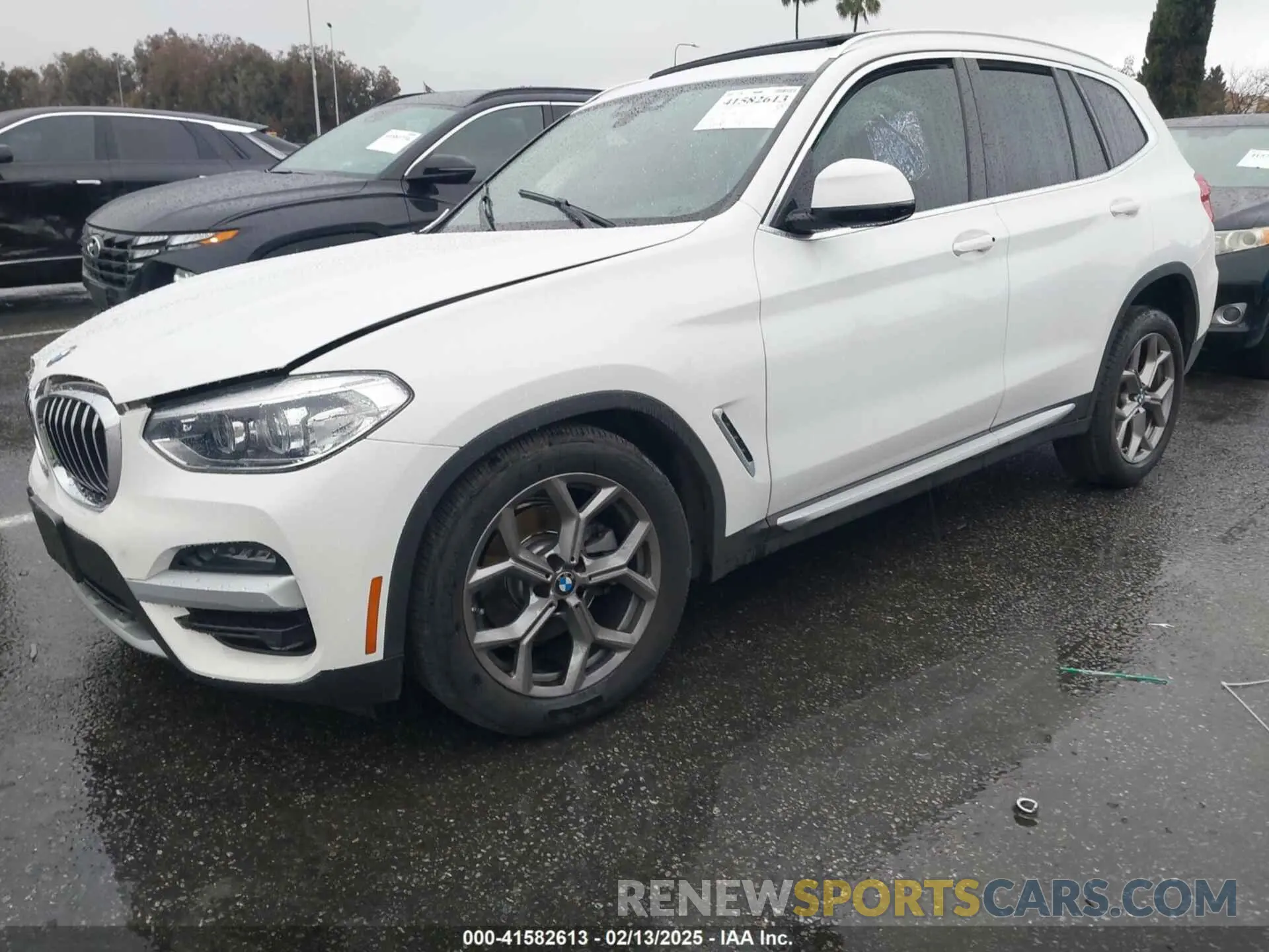 2 fotografías del automóvil dañado 5UXTY3C01M9H12586 BMW X3 2021