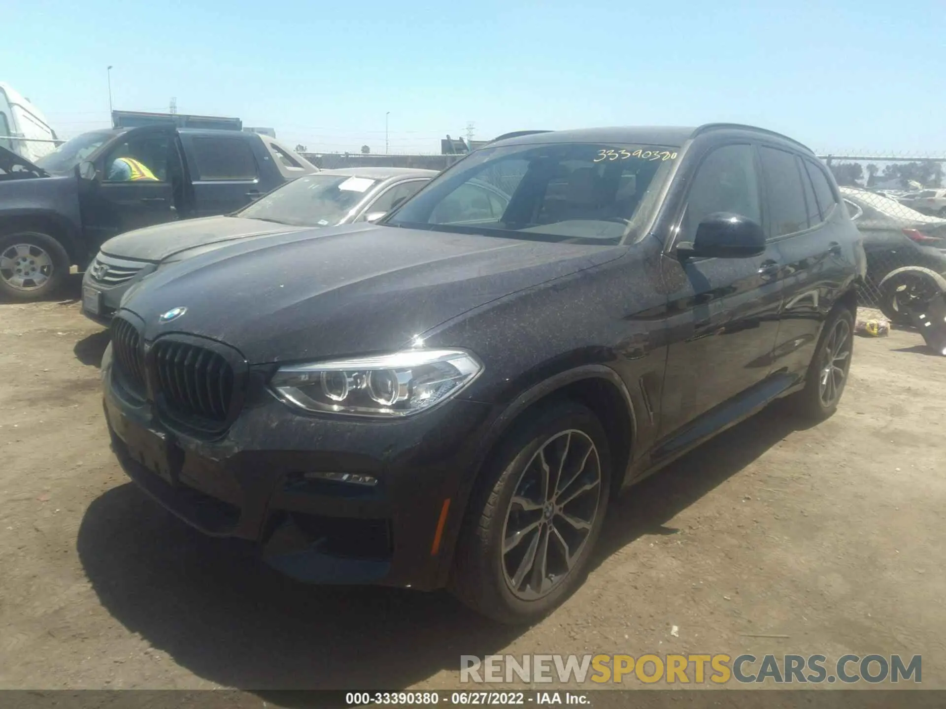 2 fotografías del automóvil dañado 5UXTY3C01M9H17061 BMW X3 2021