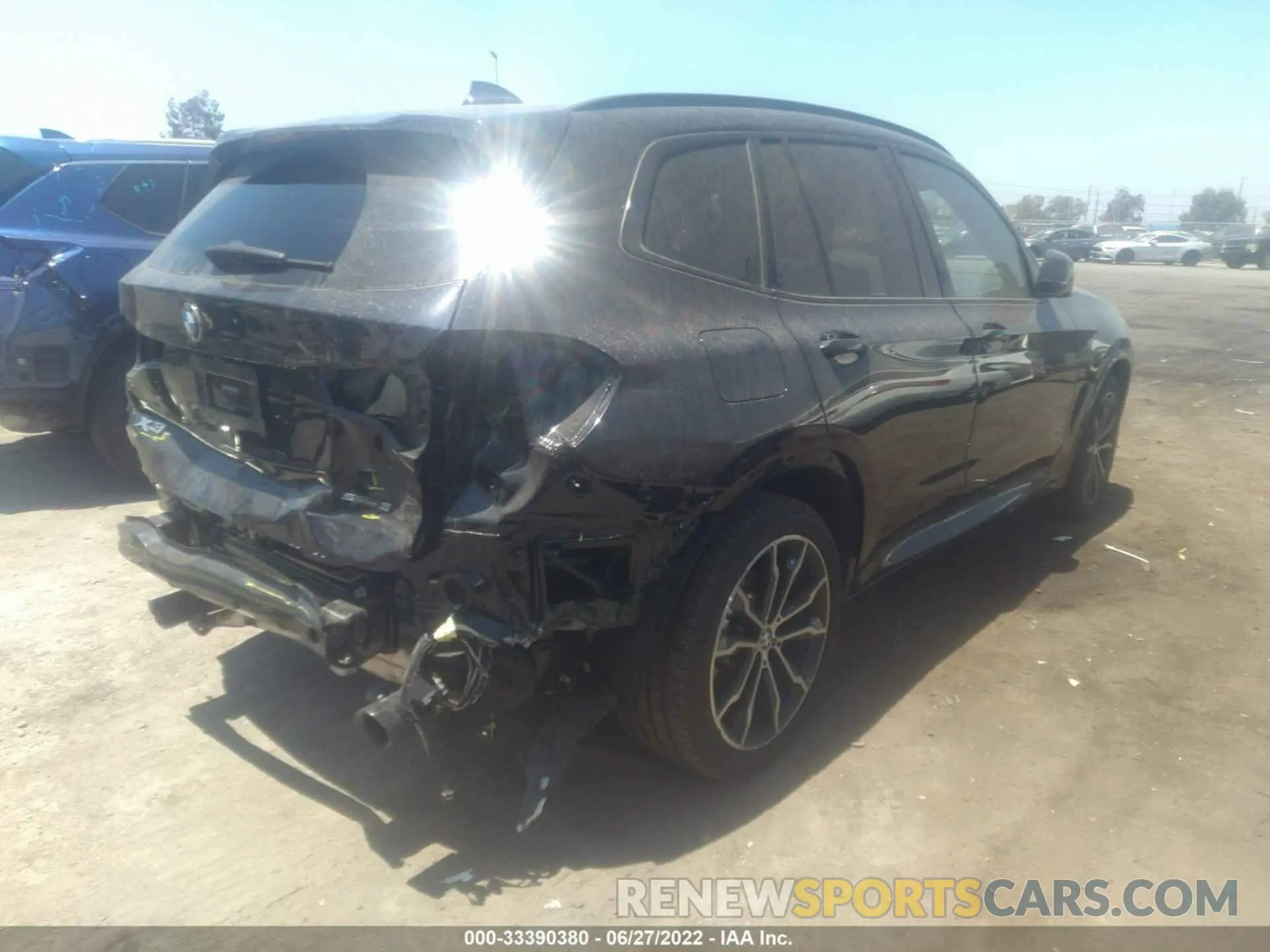 4 fotografías del automóvil dañado 5UXTY3C01M9H17061 BMW X3 2021