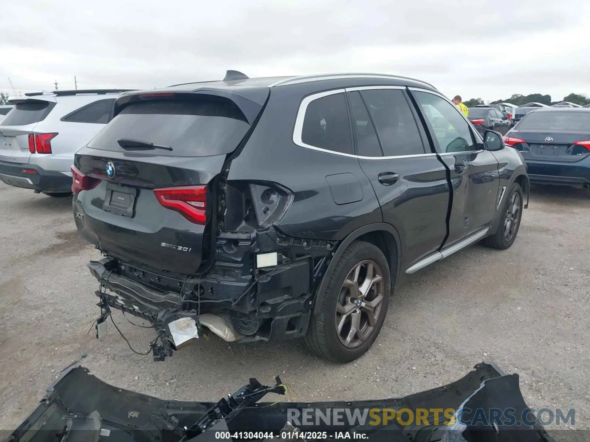 4 fotografías del automóvil dañado 5UXTY3C02M9D97085 BMW X3 2021