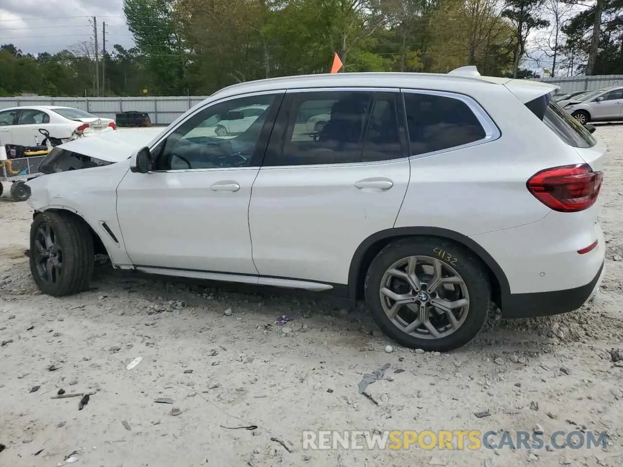 2 fotografías del automóvil dañado 5UXTY3C02M9H22138 BMW X3 2021