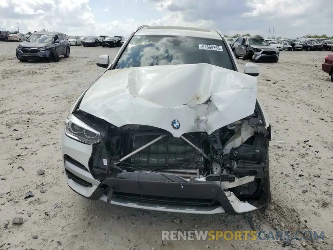 5 fotografías del automóvil dañado 5UXTY3C02M9H22138 BMW X3 2021