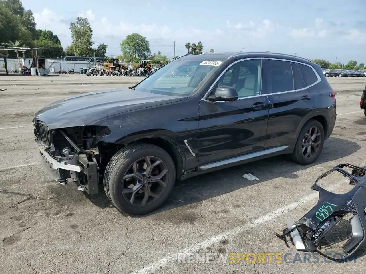 1 fotografías del automóvil dañado 5UXTY3C02M9H48593 BMW X3 2021