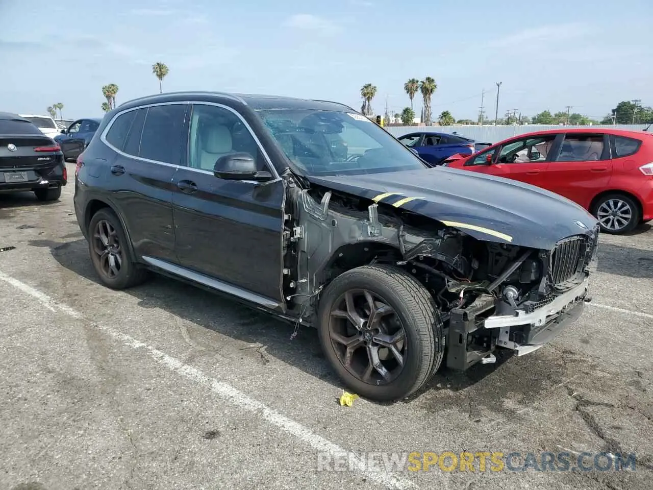 4 fotografías del automóvil dañado 5UXTY3C02M9H48593 BMW X3 2021