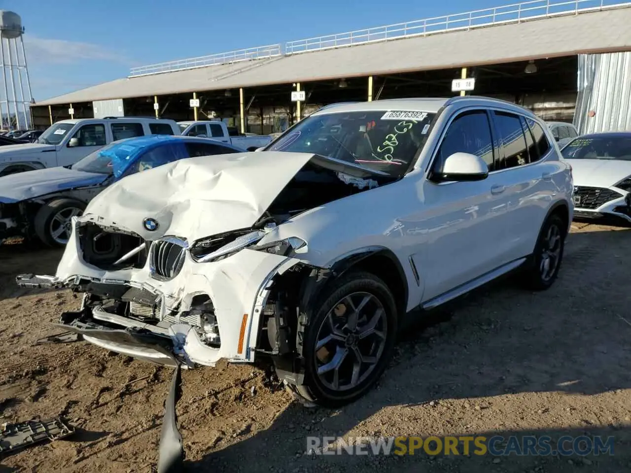 2 fotografías del automóvil dañado 5UXTY3C03M9E65636 BMW X3 2021