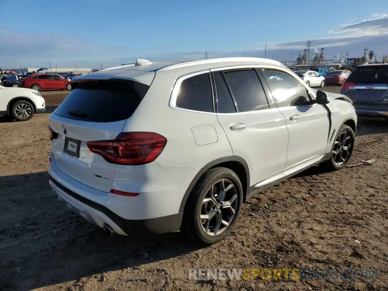 4 fotografías del automóvil dañado 5UXTY3C03M9E65636 BMW X3 2021
