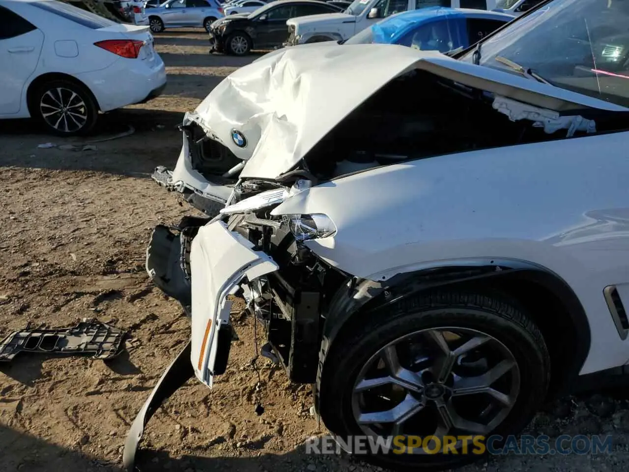 9 fotografías del automóvil dañado 5UXTY3C03M9E65636 BMW X3 2021