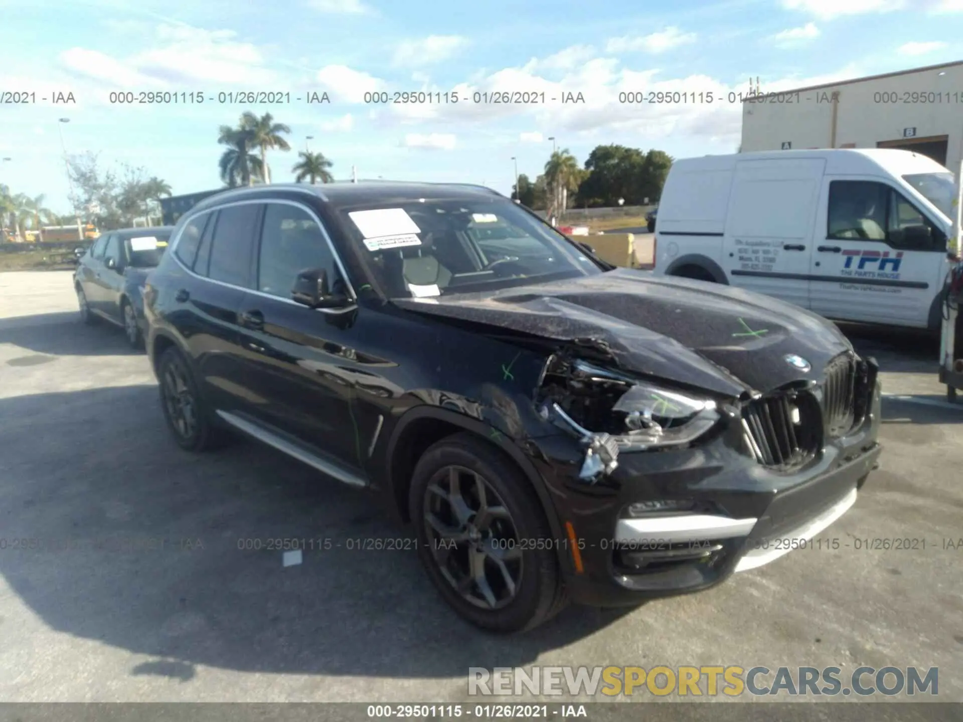 1 fotografías del automóvil dañado 5UXTY3C03M9E86535 BMW X3 2021
