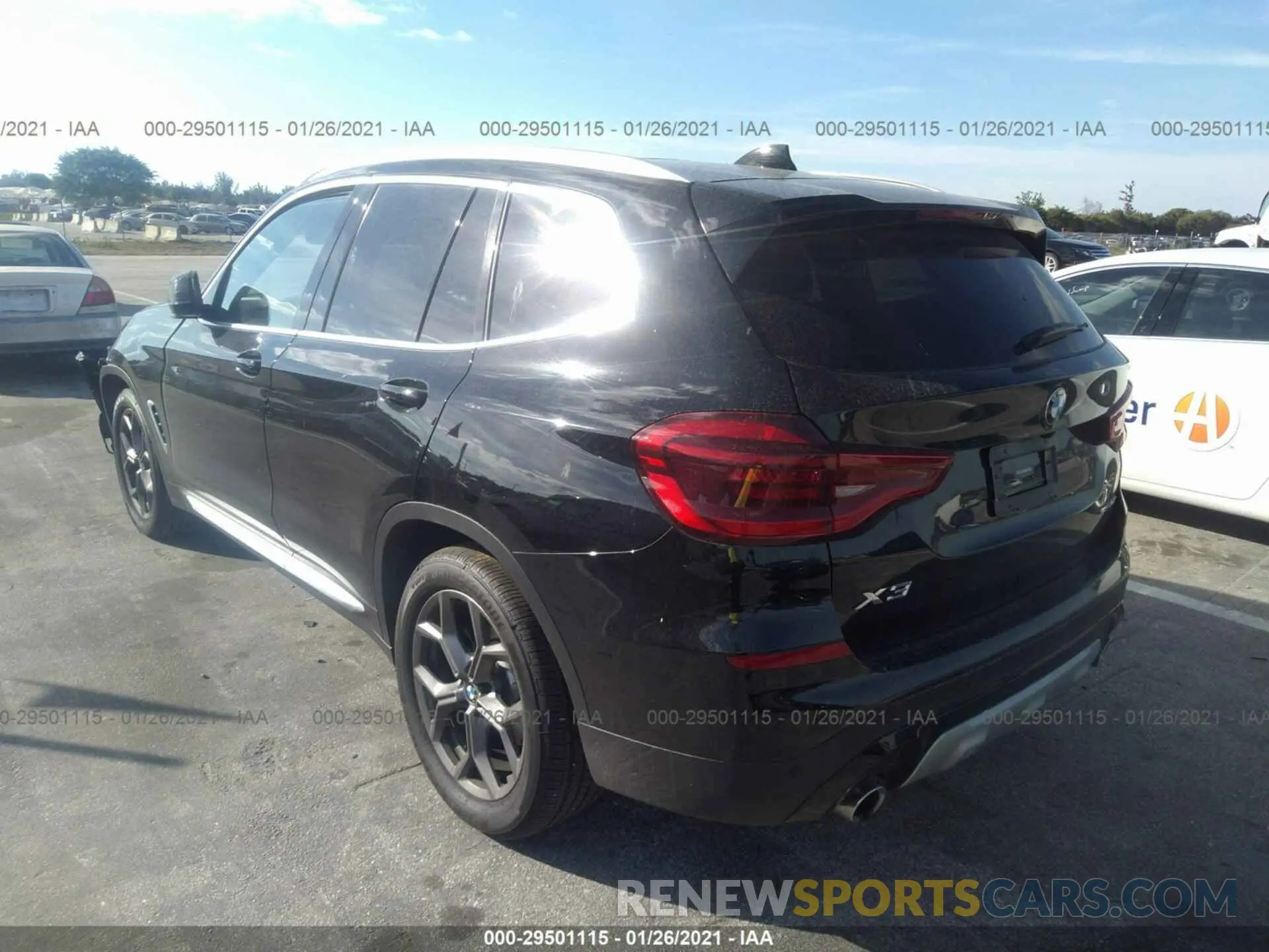 3 fotografías del automóvil dañado 5UXTY3C03M9E86535 BMW X3 2021