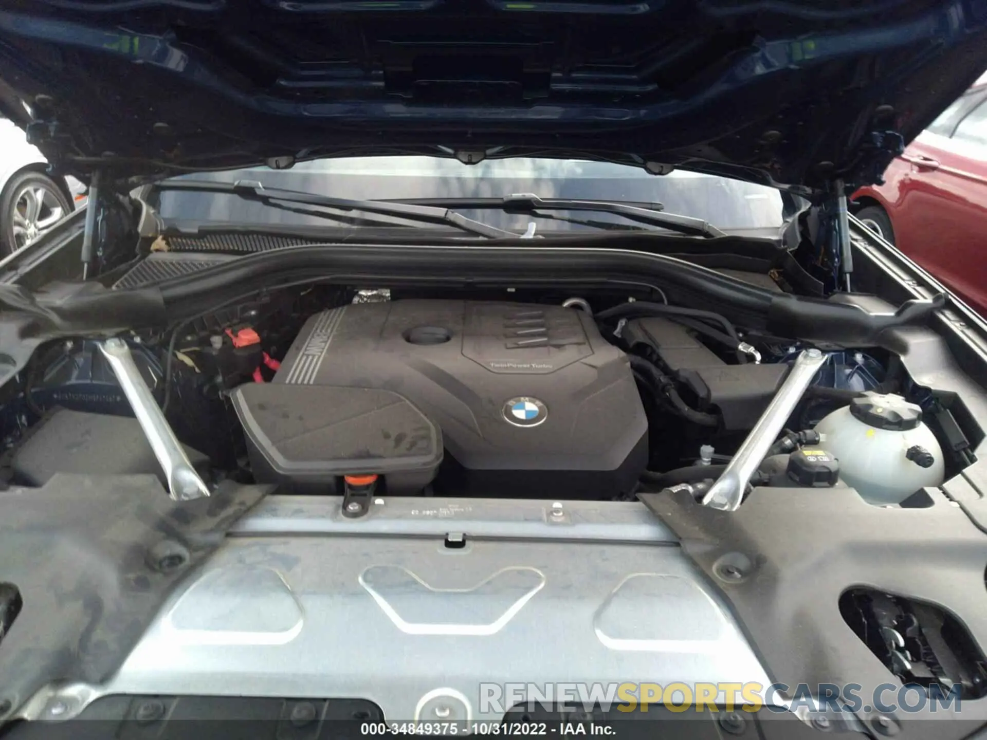 10 fotografías del automóvil dañado 5UXTY3C03M9G42492 BMW X3 2021