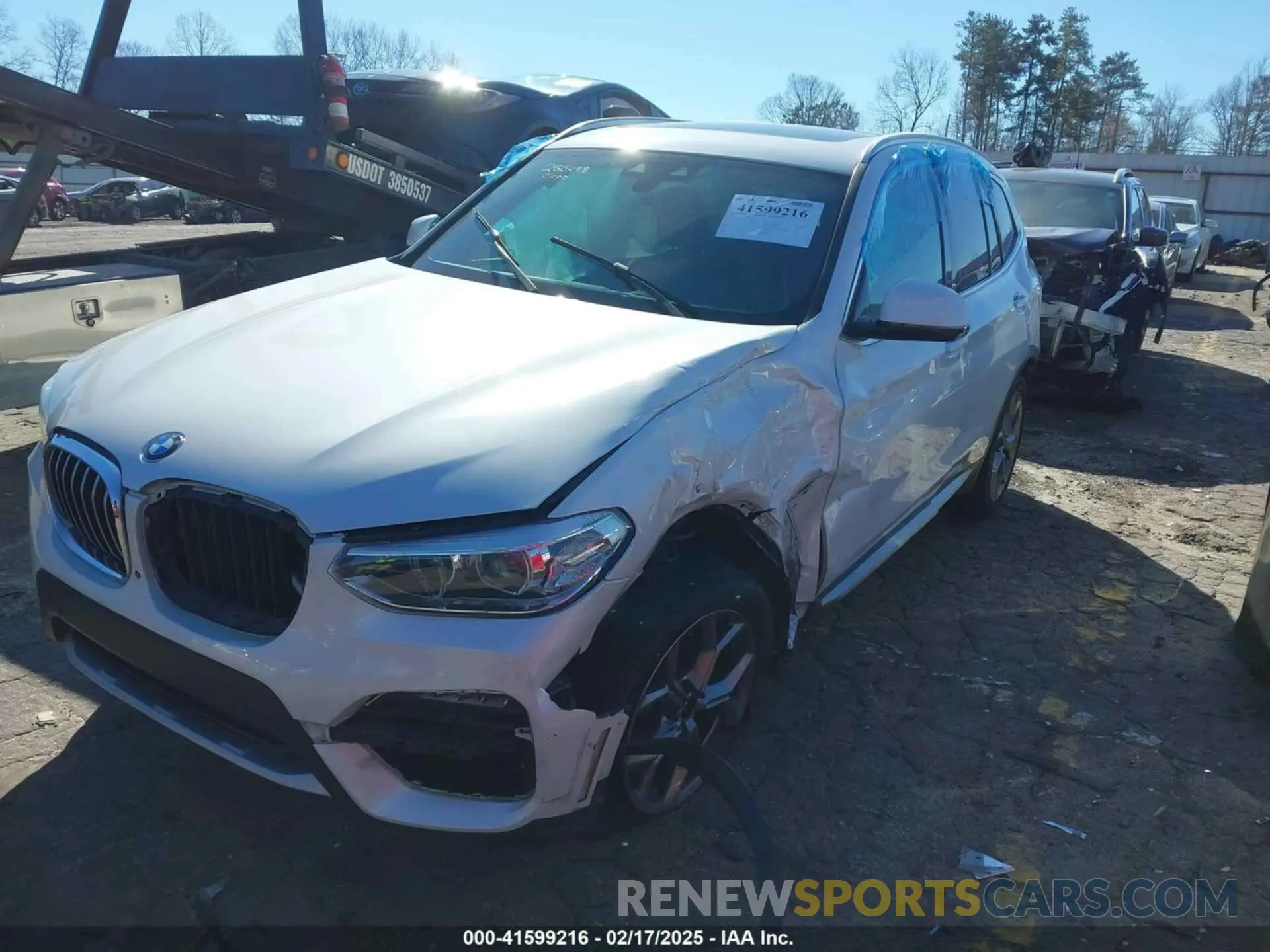 2 fotografías del automóvil dañado 5UXTY3C03M9H57528 BMW X3 2021