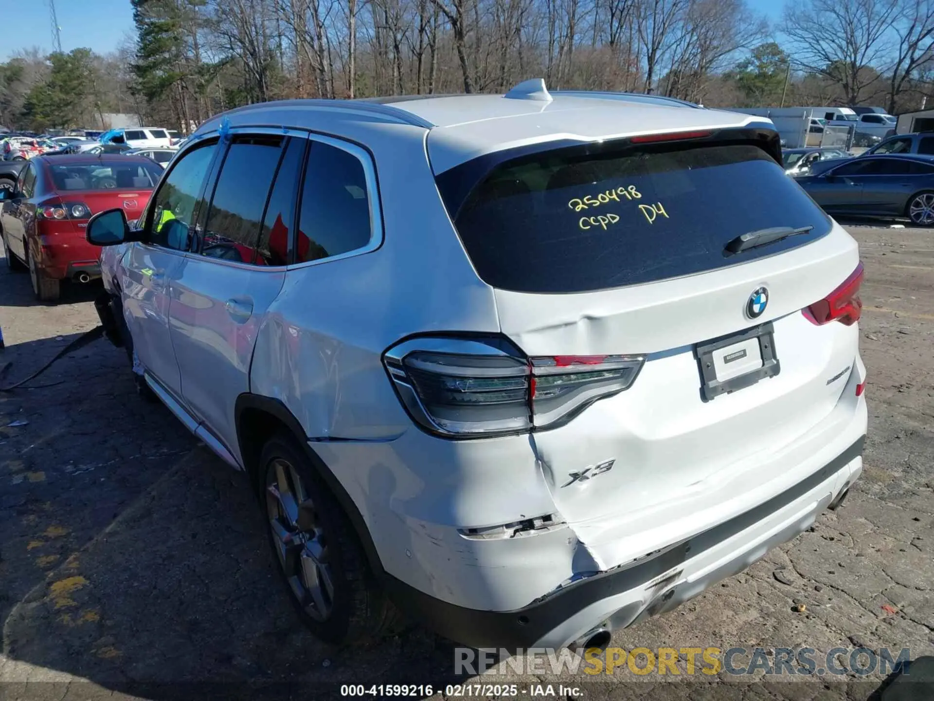 3 fotografías del automóvil dañado 5UXTY3C03M9H57528 BMW X3 2021