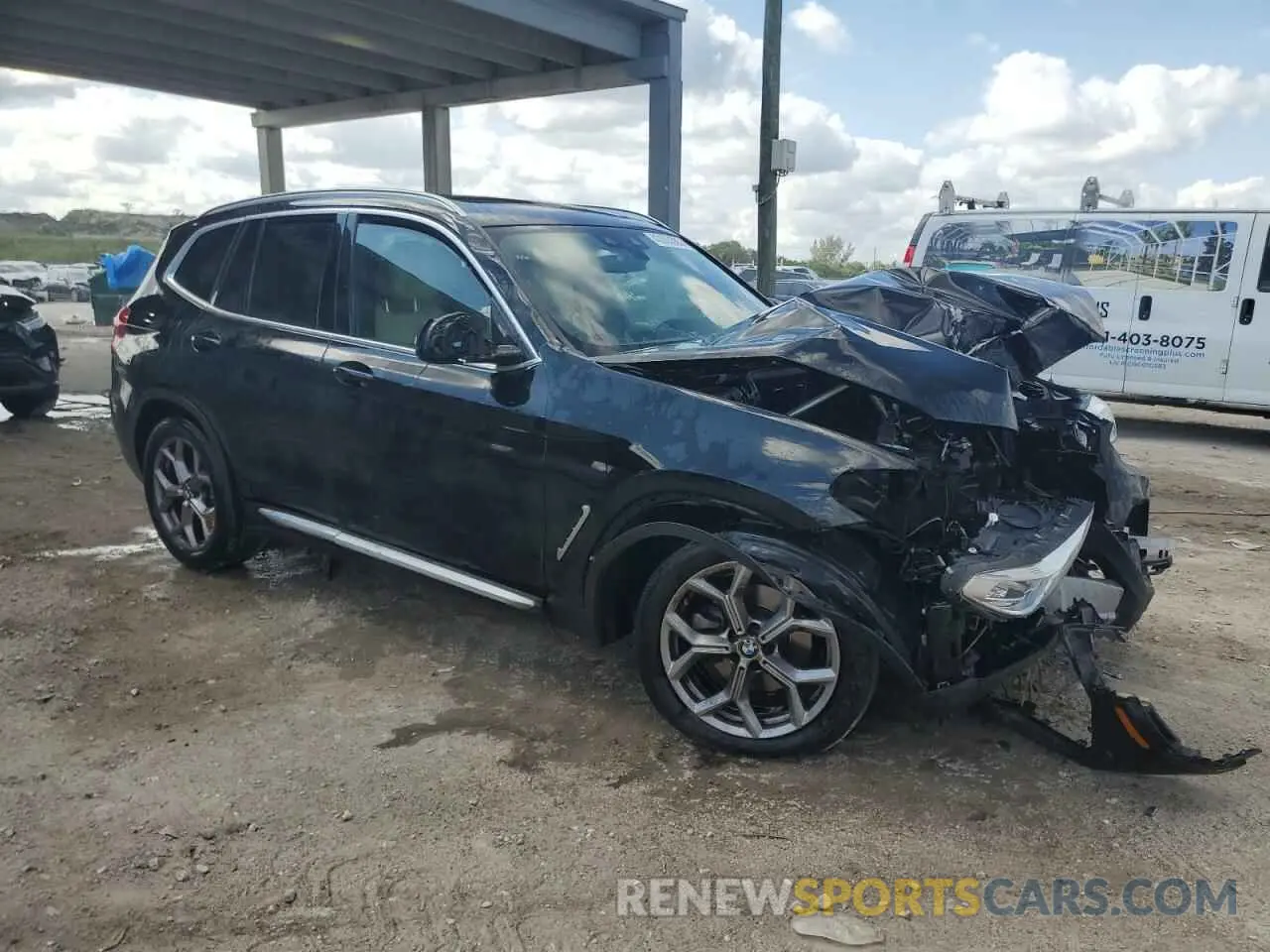4 fotografías del automóvil dañado 5UXTY3C04M9E19913 BMW X3 2021