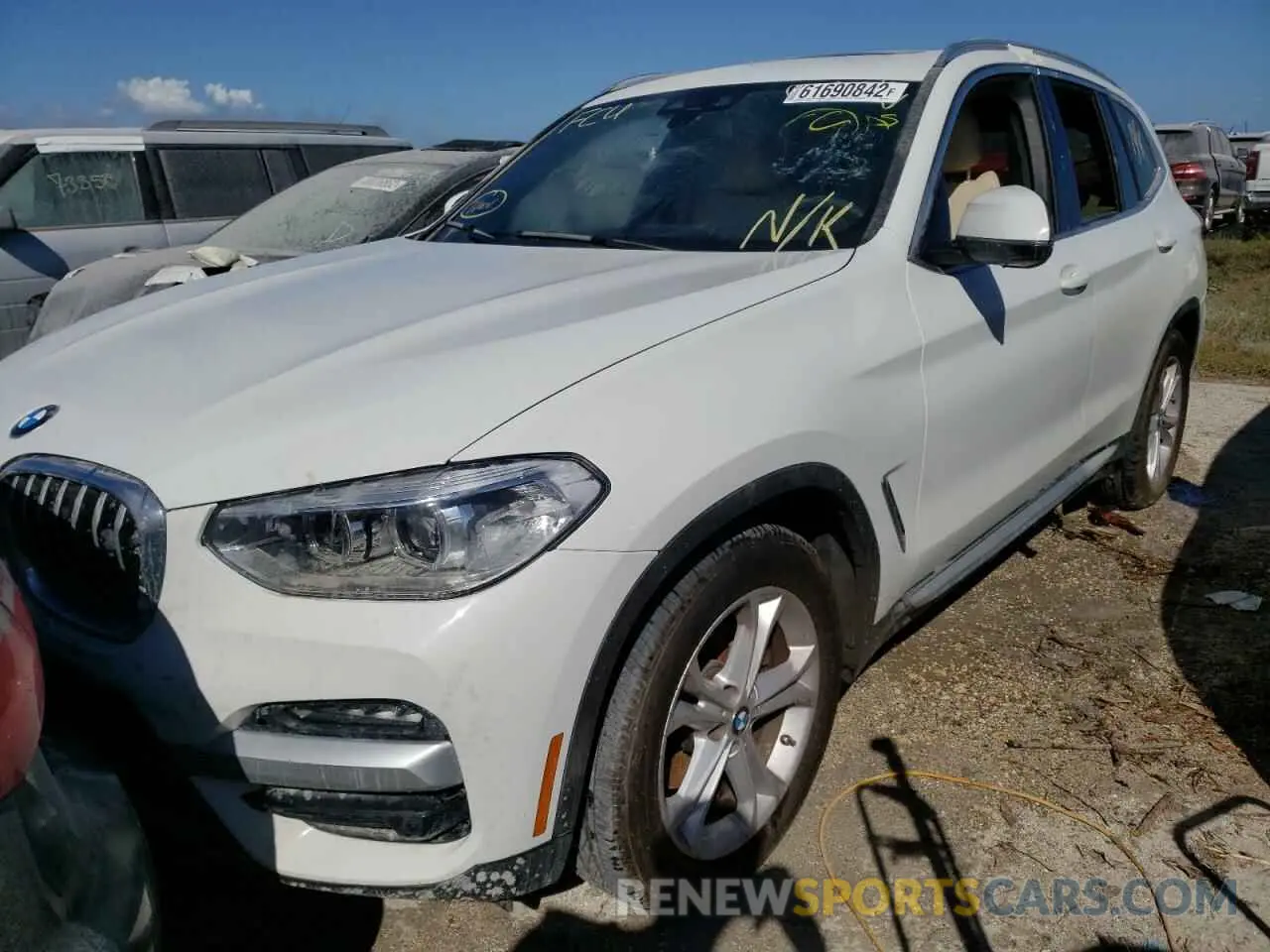 2 fotografías del automóvil dañado 5UXTY3C04M9H02781 BMW X3 2021