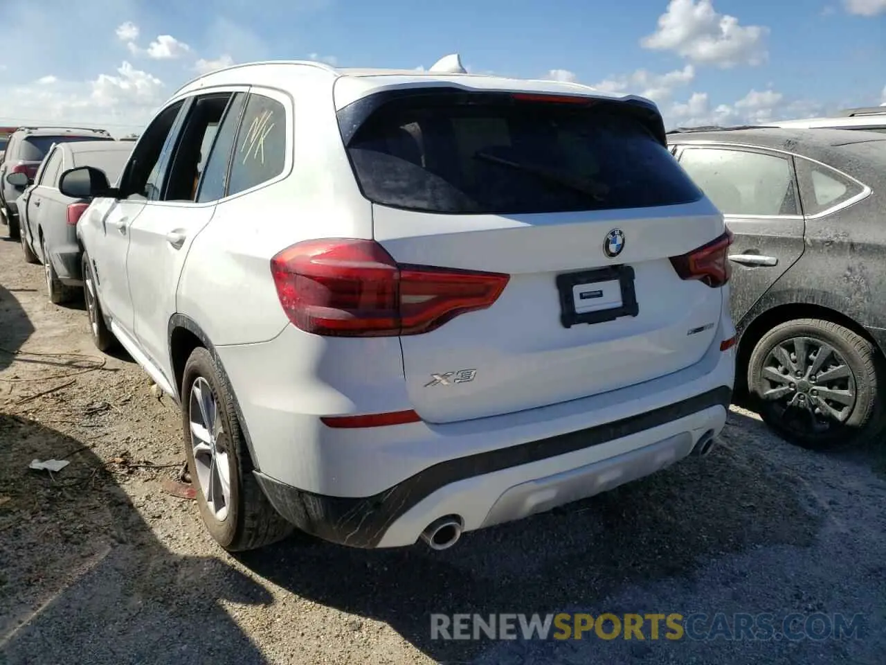 3 fotografías del automóvil dañado 5UXTY3C04M9H02781 BMW X3 2021