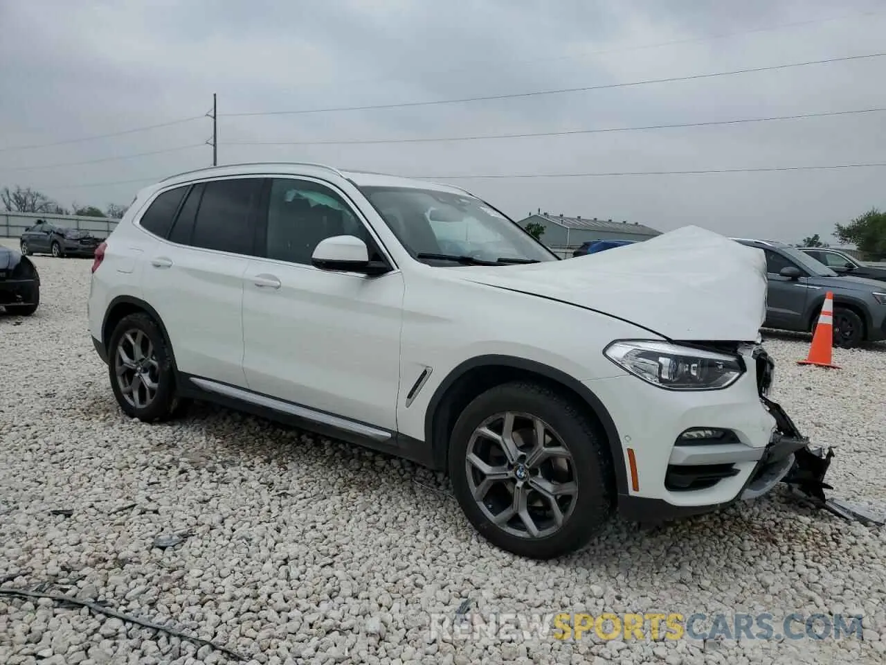 4 fotografías del automóvil dañado 5UXTY3C05M9E06782 BMW X3 2021