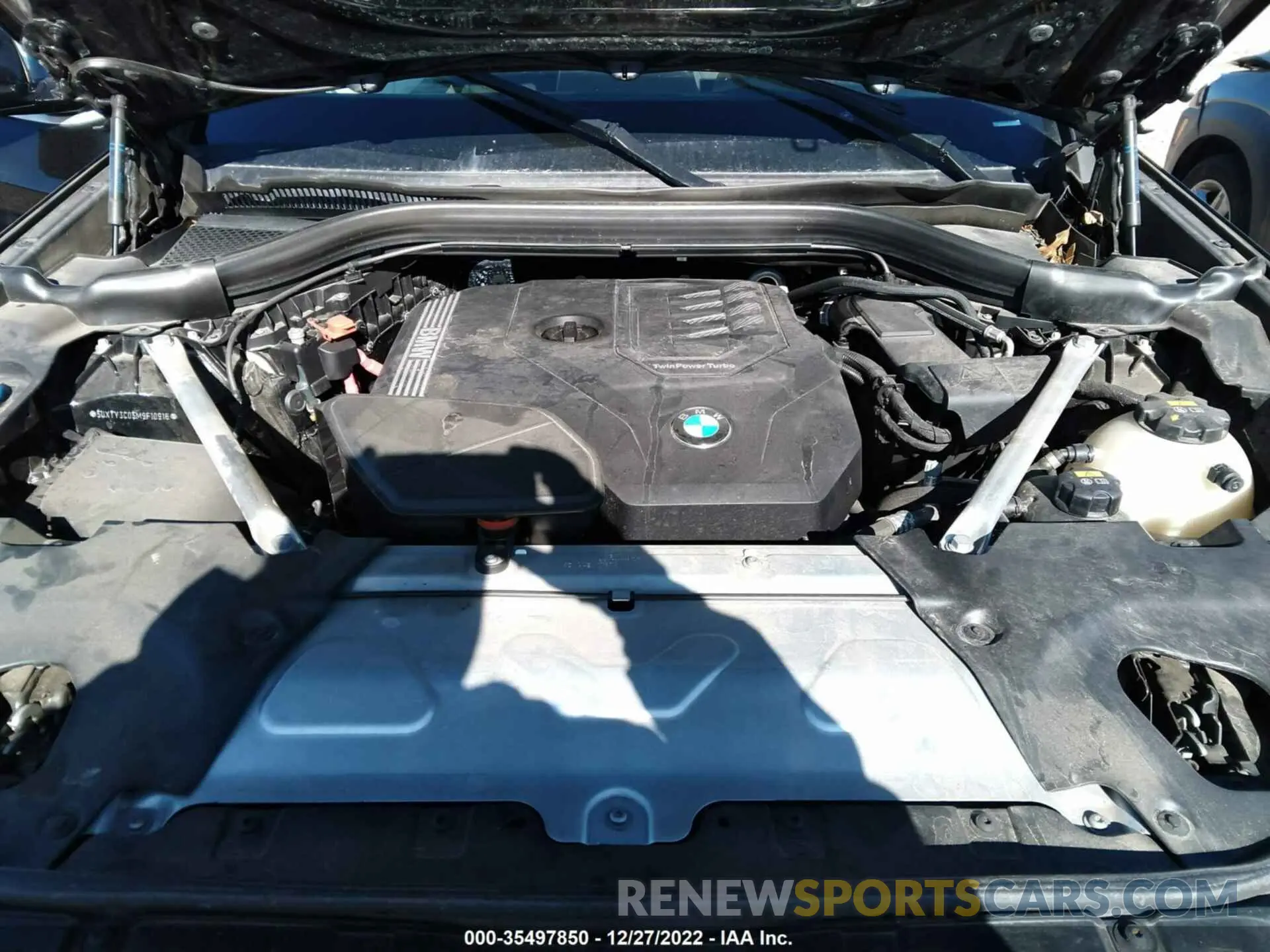 10 fotografías del automóvil dañado 5UXTY3C05M9F10916 BMW X3 2021