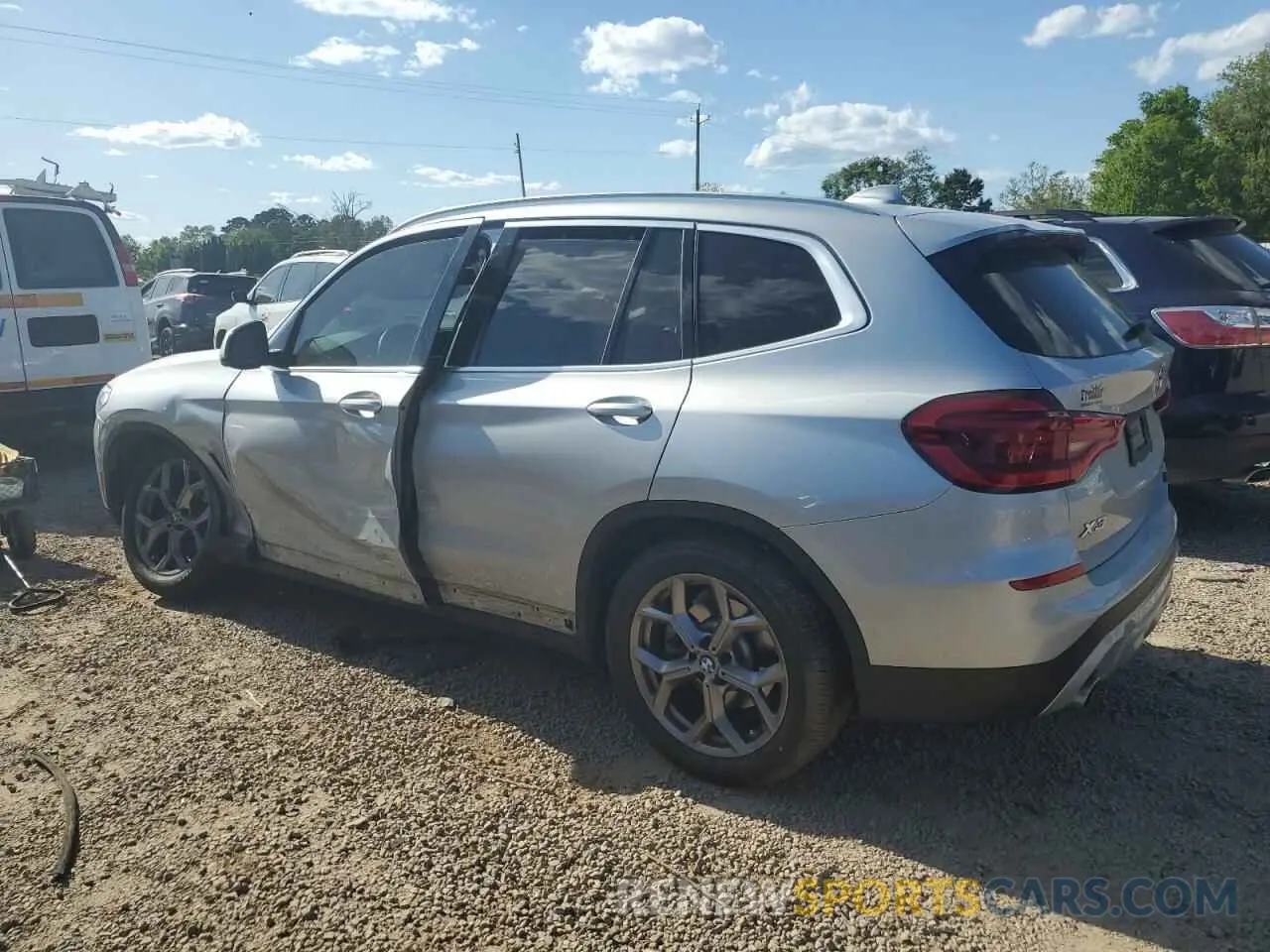 2 fotografías del automóvil dañado 5UXTY3C06M9H57474 BMW X3 2021