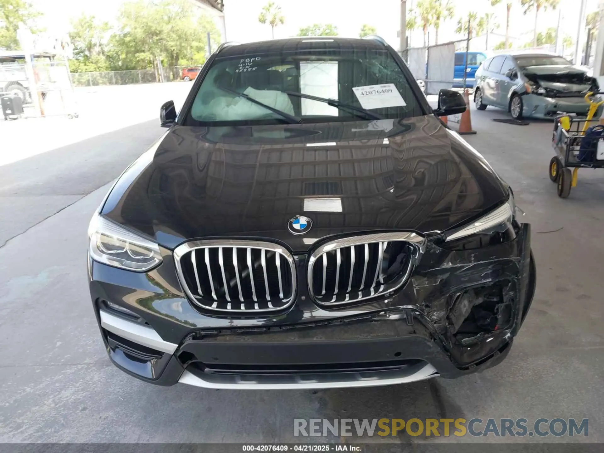 12 fotografías del automóvil dañado 5UXTY3C06M9H80074 BMW X3 2021