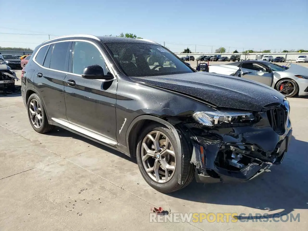 4 fotografías del automóvil dañado 5UXTY3C08M9E58102 BMW X3 2021