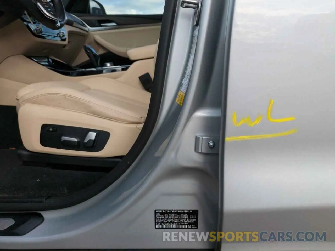 13 fotografías del automóvil dañado 5UXTY3C08M9G09911 BMW X3 2021